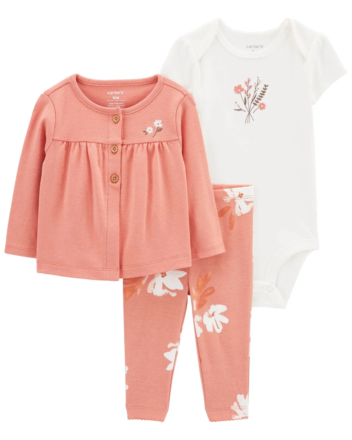 Комплект одягу Carter's кардиган, штани та боді 1159840489