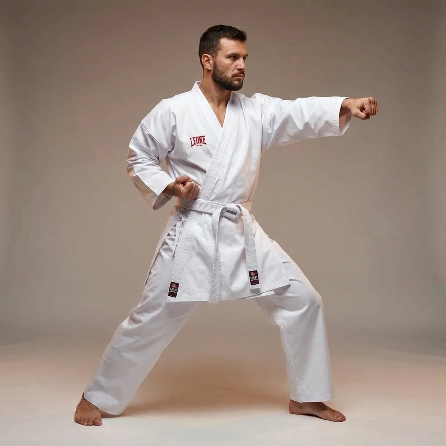 Костюм для карате Leone AB400 для дітей і дорослих, зріст 180 см (карате кімоно)