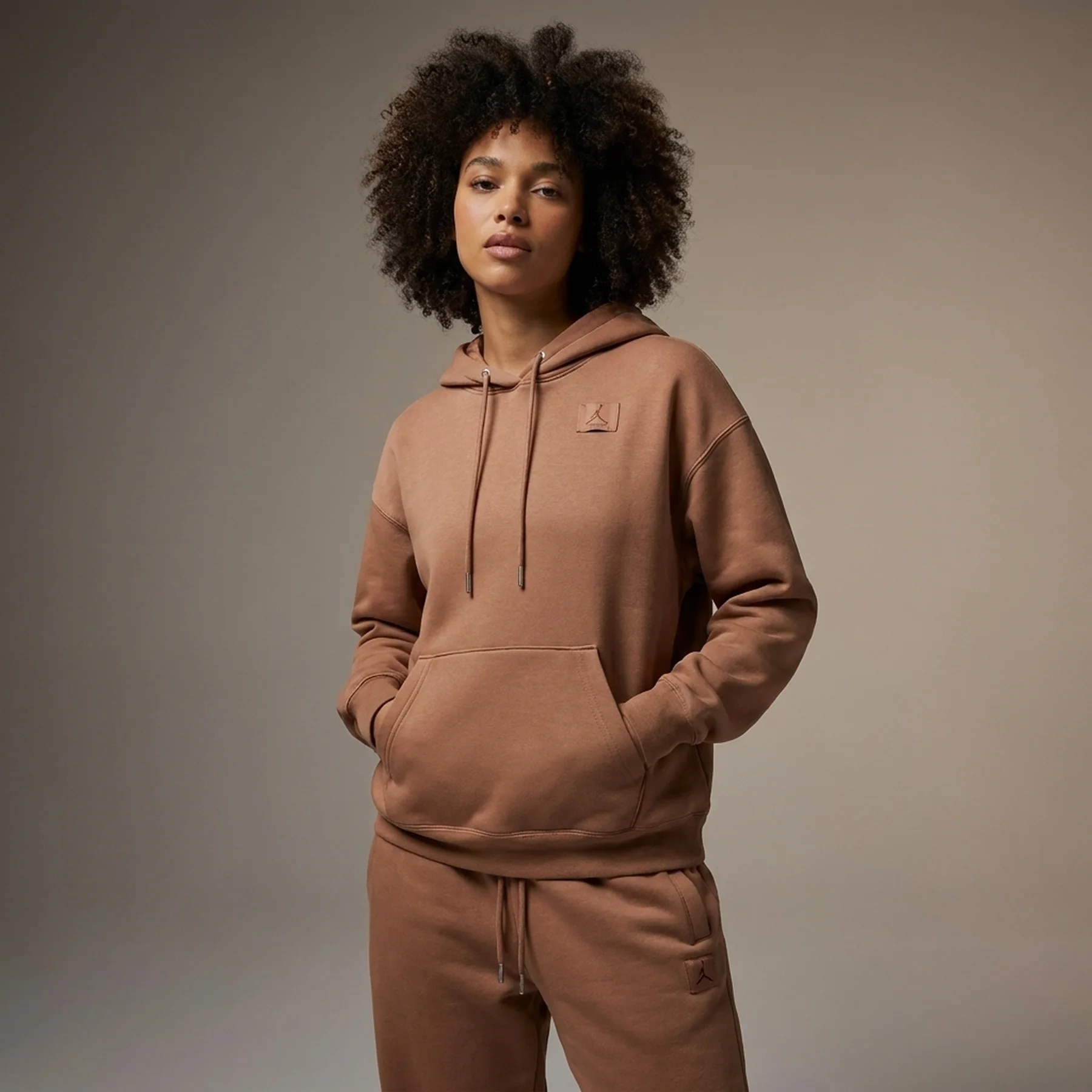 Костюм Jordan Flighe Fleece Satin Suite Brown