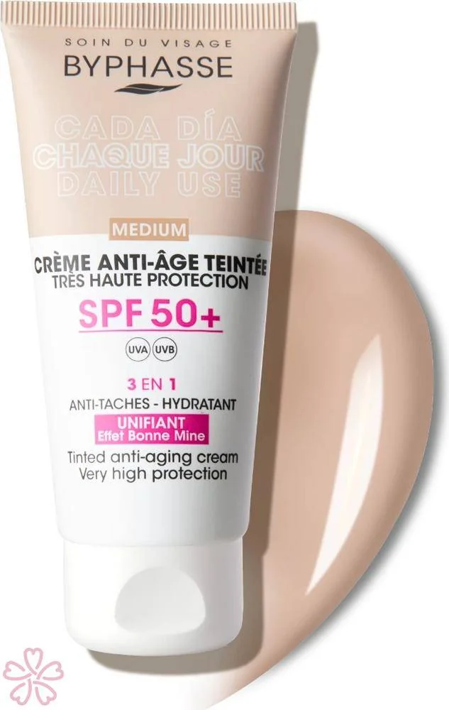 Крем Byphasse Anti-Aging Facial Cream SPF 50+ 50 мл Medium