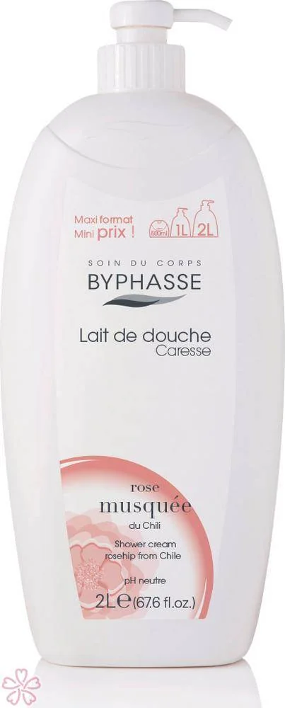 Крем для душа Byphasse Caresse Shower Cream new 2 л Шипшина
