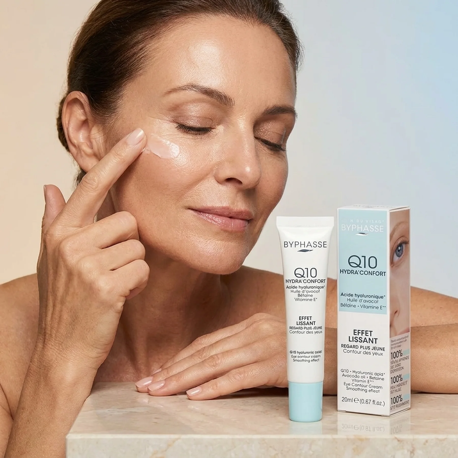 Крем-гель против морщин для кожи вокруг глаз Byphasse Lift Instant Eyes Gel Cream Q10 20 мл