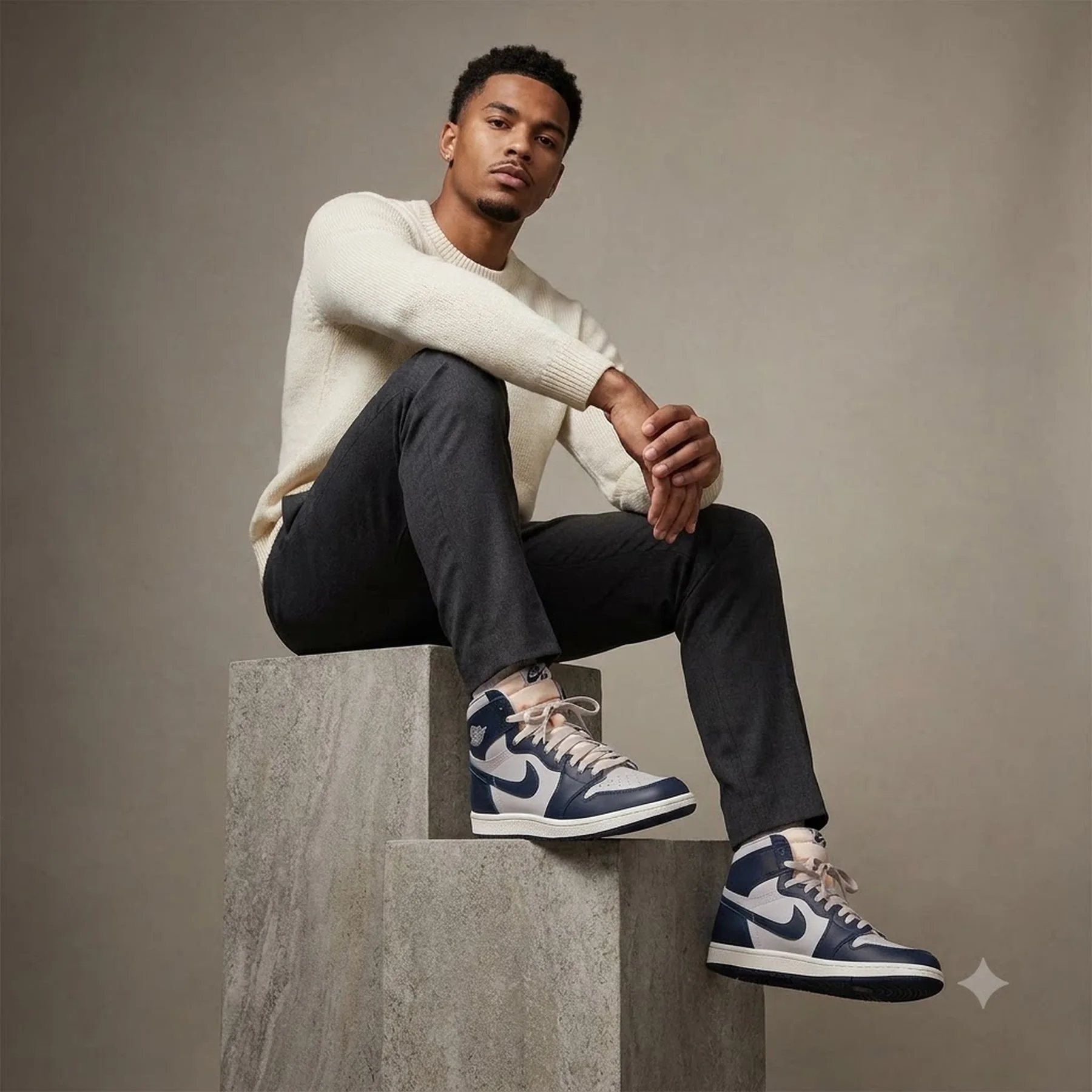 Кросівки чоловічі Jordan 1 Retro High White (BQ4422-161)