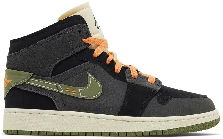 Кросівки Air Jordan 1 Mid SE Craft GS 'Anthracite Light Olive'