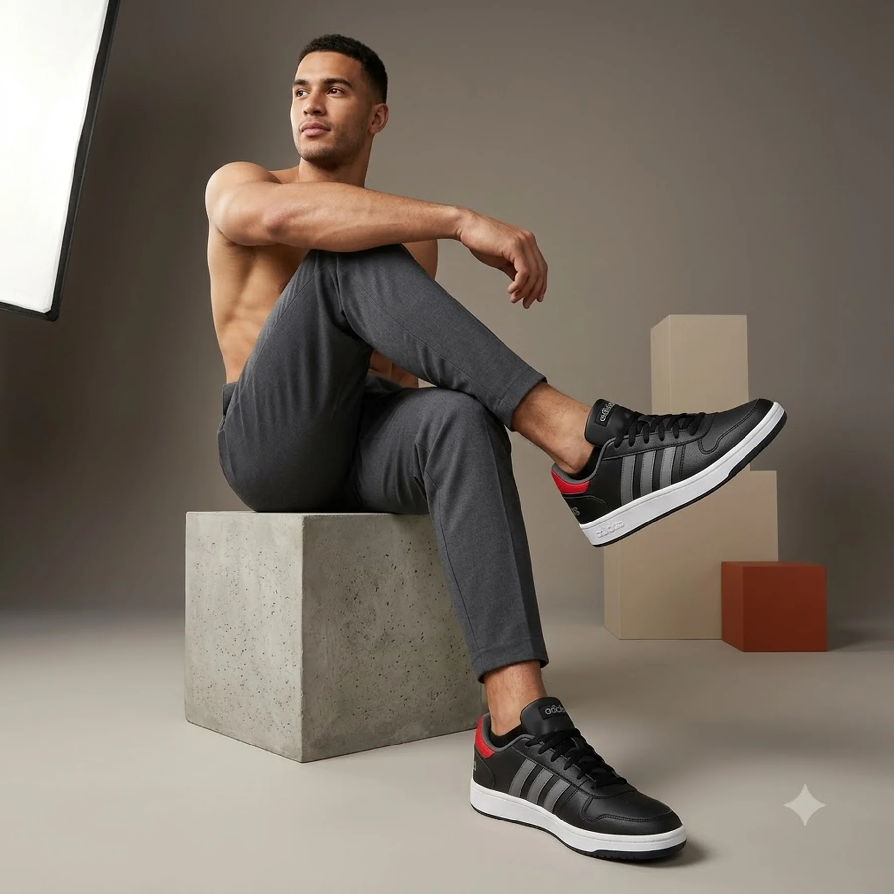 Кросівки чоловічі Adidas Hoops 2.0 Black (EE7800)