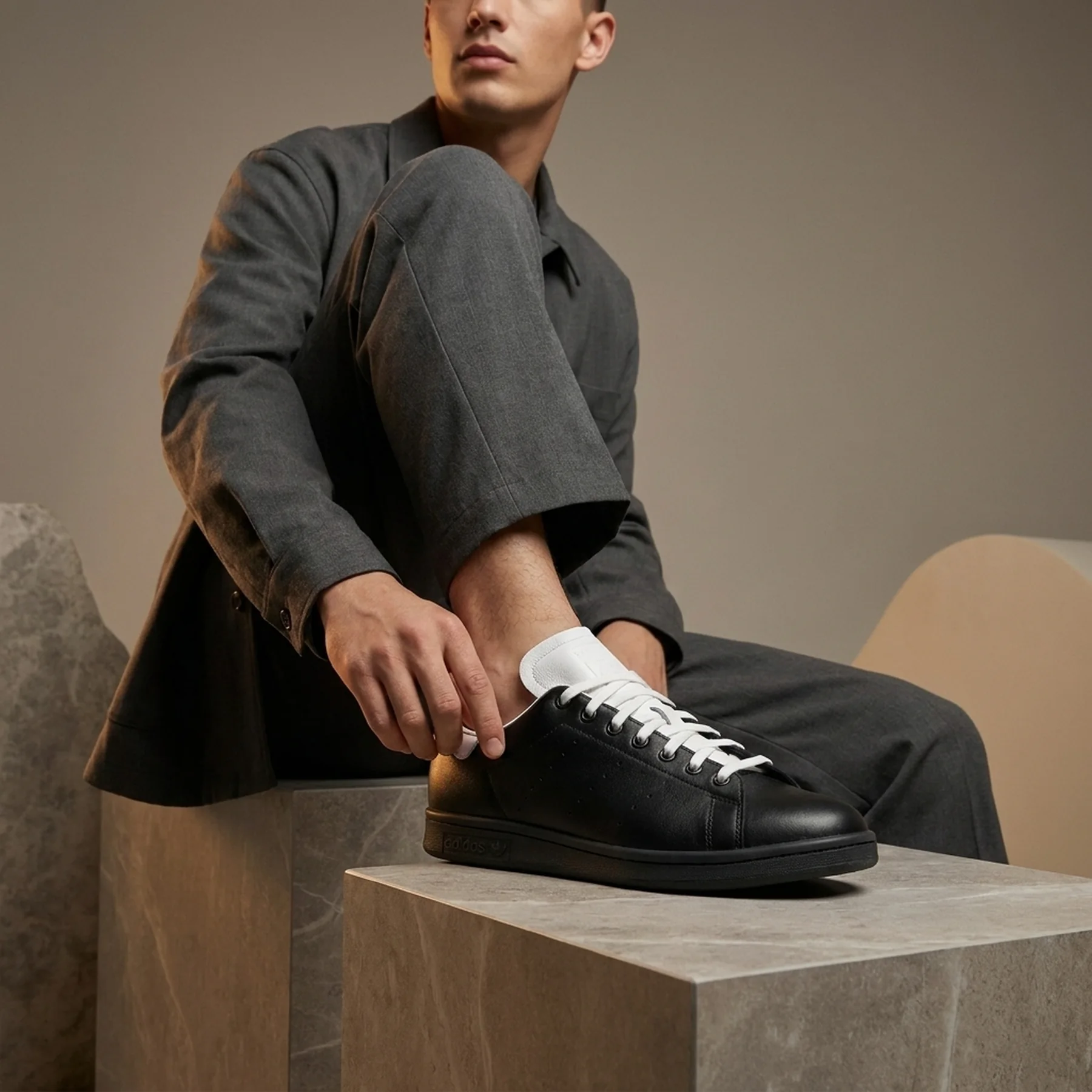 Кросівки чоловічі Adidas Stan Smith Lux Black (JH9719)
