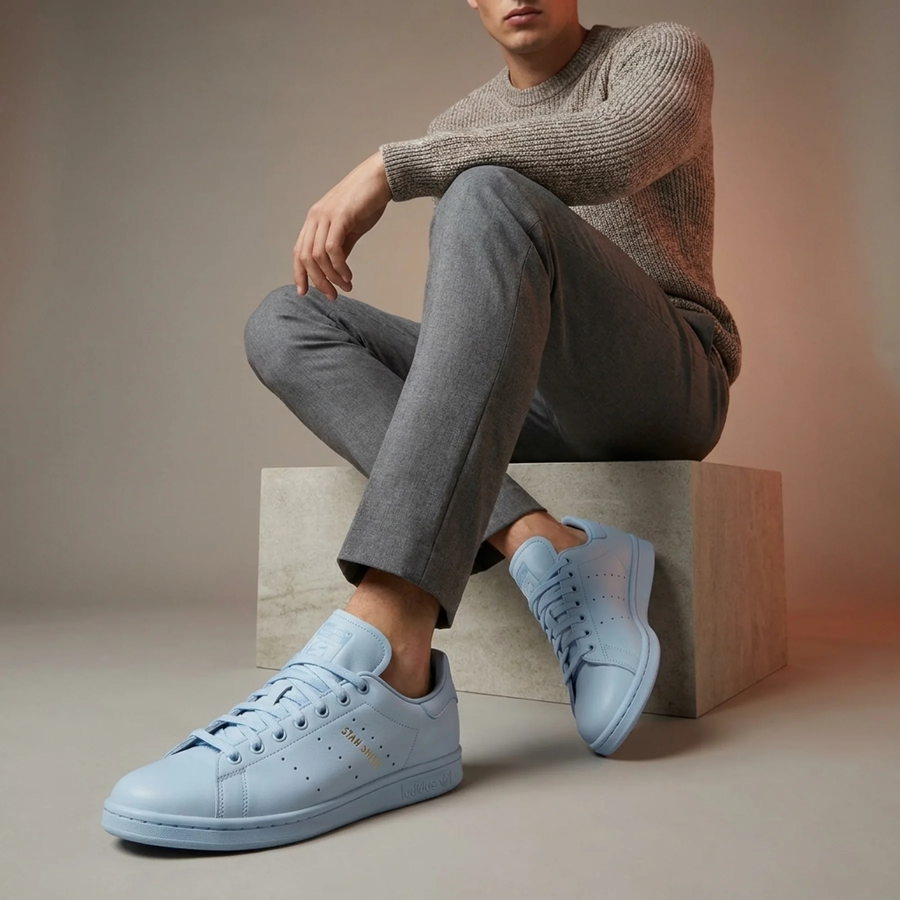 Кросівки чоловічі Adidas Stan Smith Lux Light Blue (JH9717)
