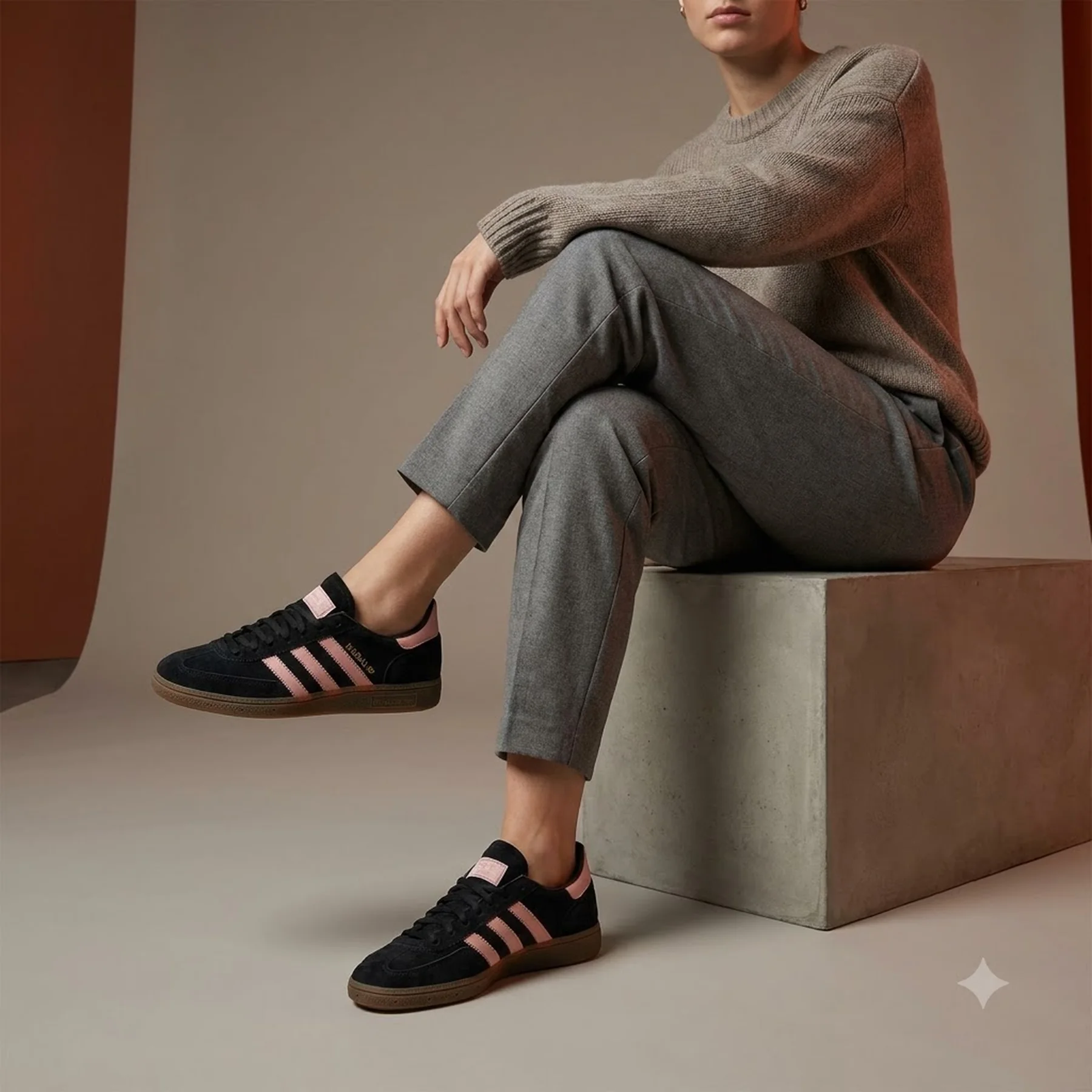 Кросівки чоловічі Adidas Wmns Handball Spezial 'Black Clear Pink Gum'