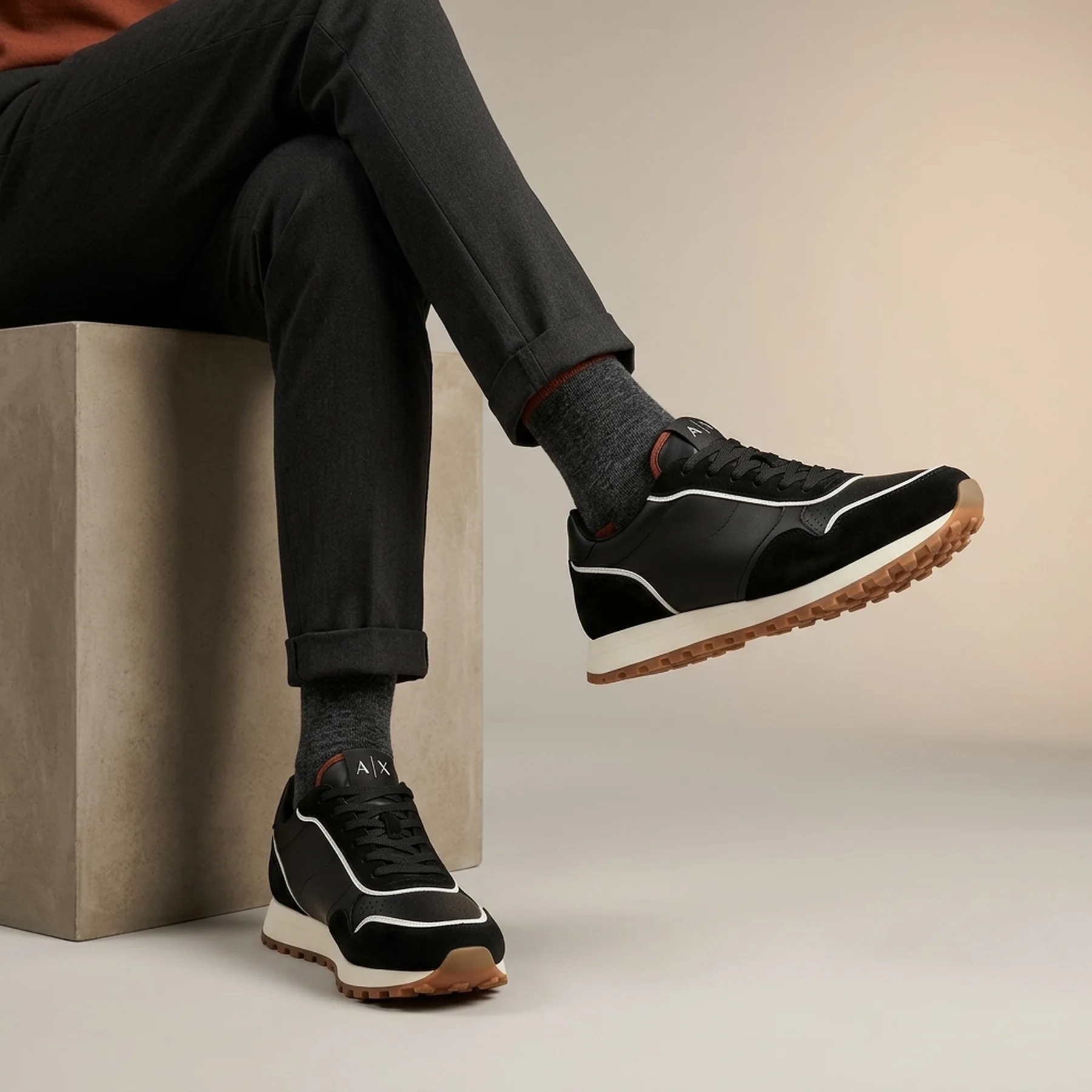 Кросівки чоловічі Armani Chunky Sneakers Black (XUX230-XV867-K001)