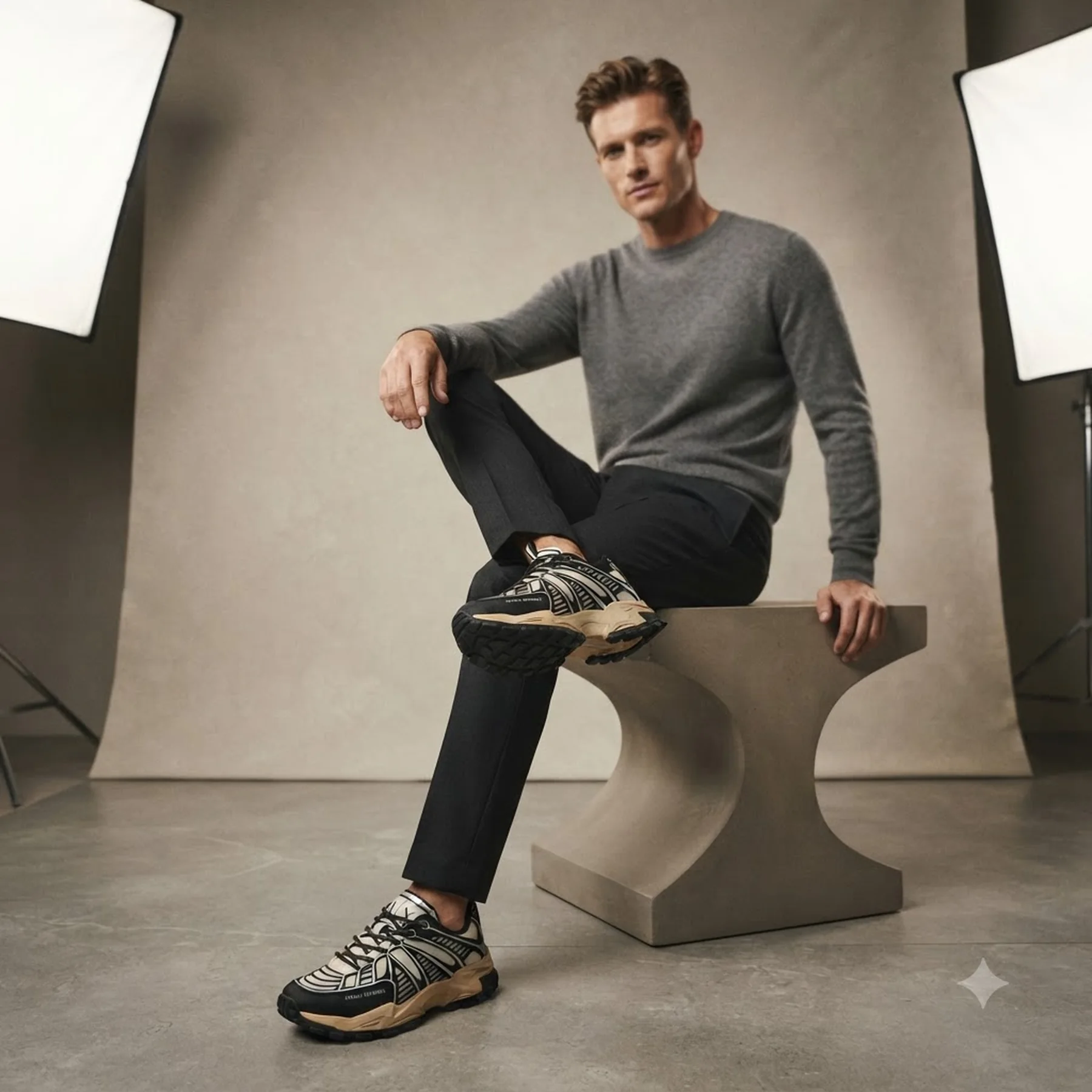 Кросівки чоловічі Armani Exchange Sneakers Grey (XUX238-XV907-U313)