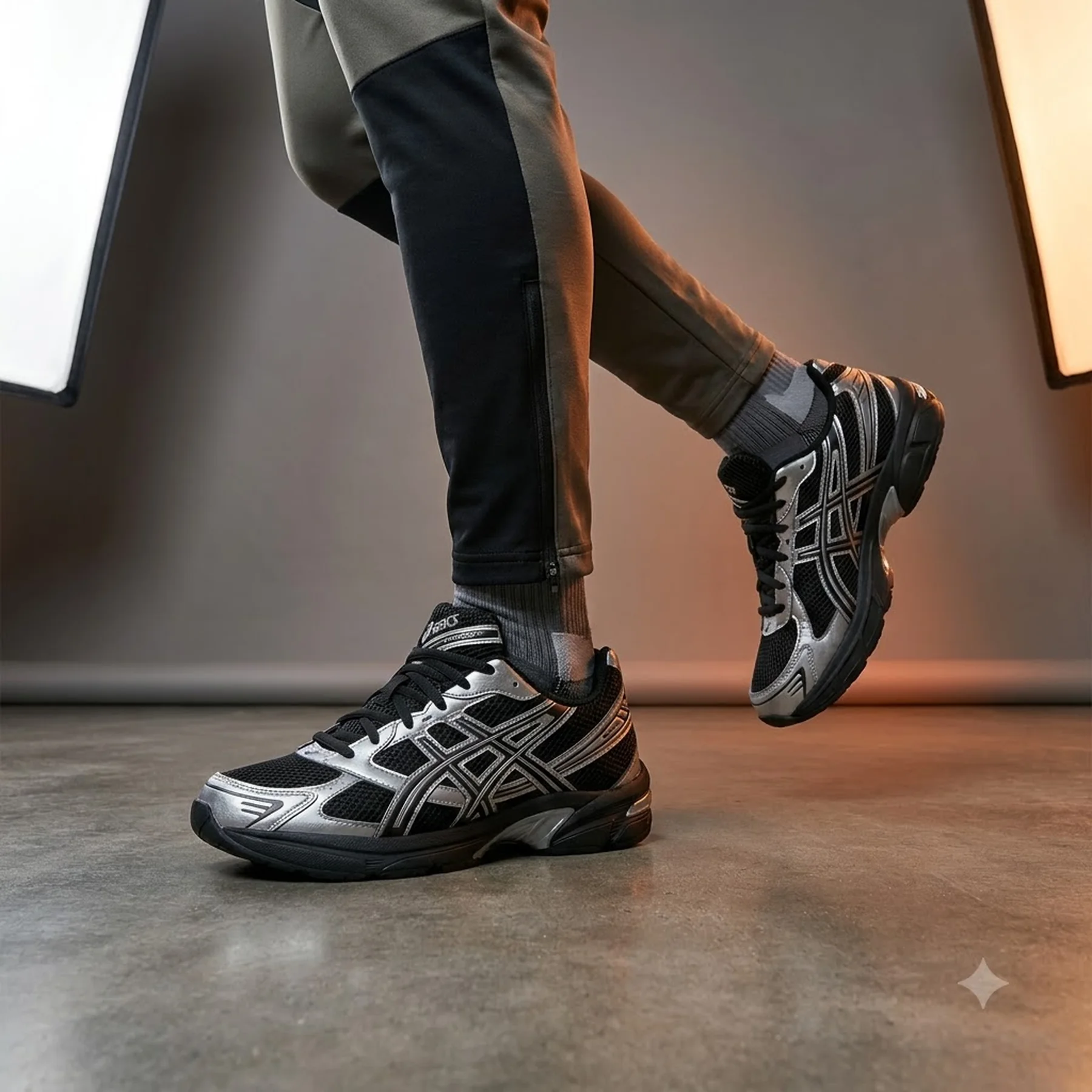 Кросівки чоловічі Asics Gel-1130 Black Pure Silver (1201A906-001)