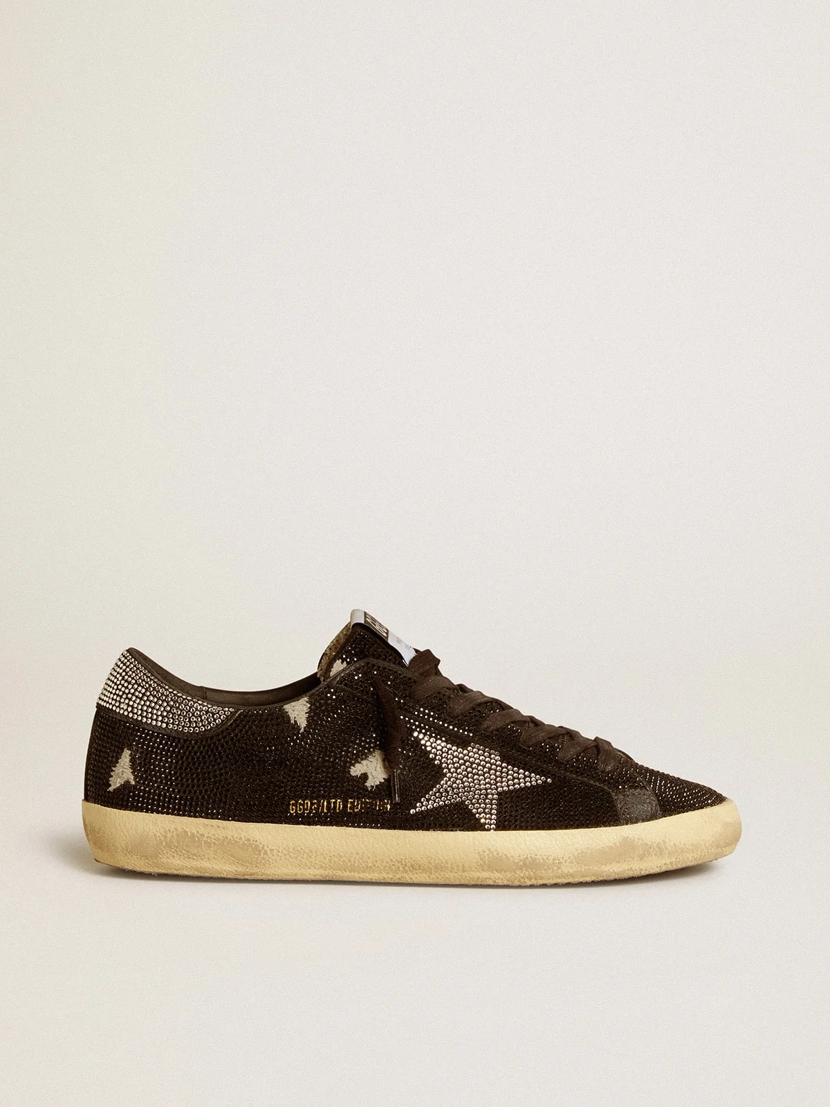 Кросівки чоловічі Golden Goose Men's Super-Star in suede and Swarovski crystals with silver star
