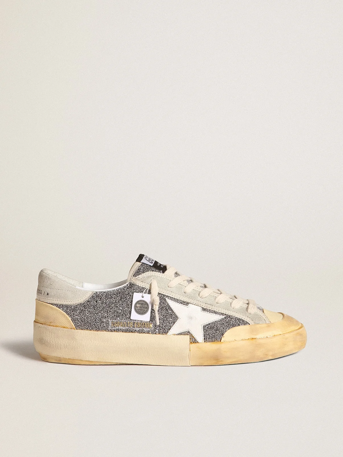 Кросівки чоловічі Golden Goose Men’s Super-Star LAB with white star and Swarovski glitter upper
