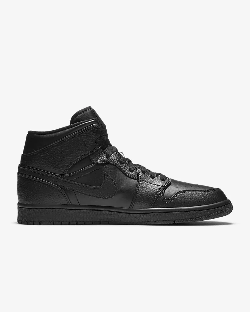 Кросівки чоловічі Jordan 1 Mid Triple Black (554724-091)