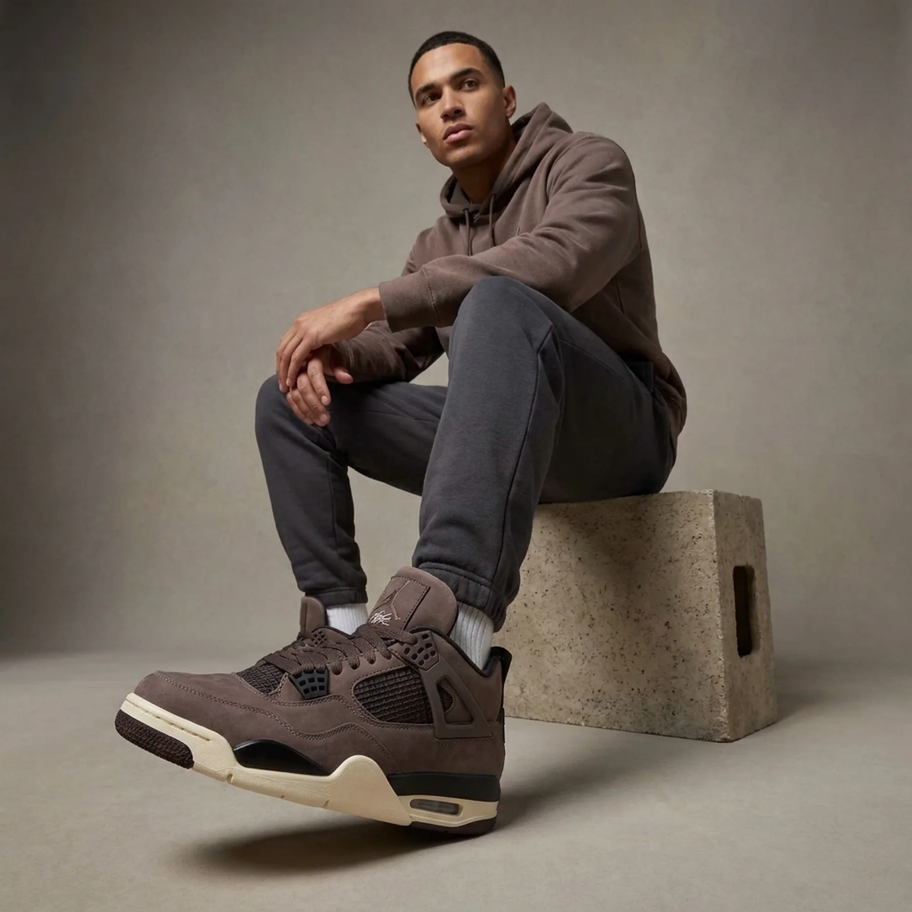 Кросівки чоловічі Jordan 4 Retro Cave Stone Brown (FV5029-200)