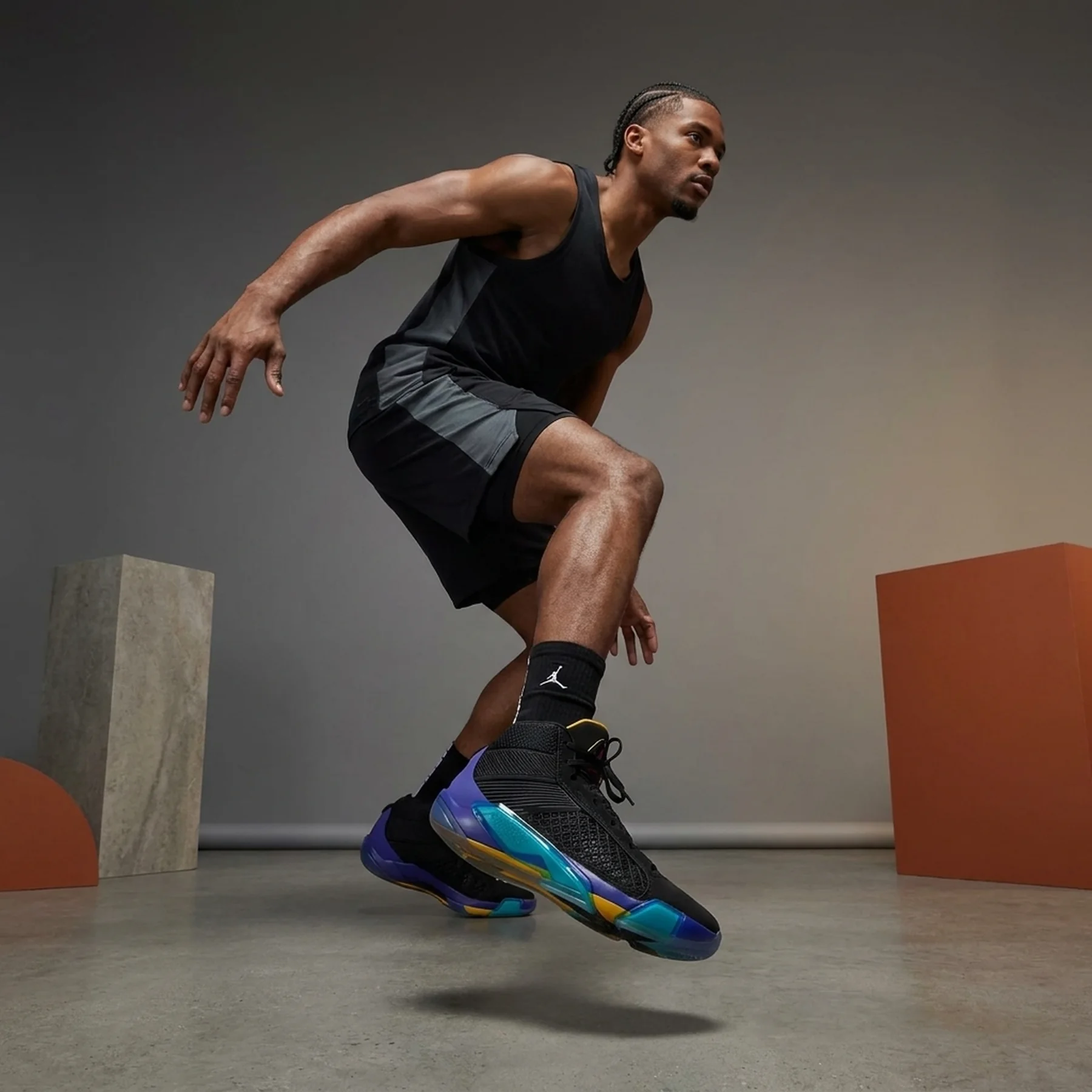 Кросівки чоловічі Jordan Air Xxxviii Aqua Basketball Shoes Black (DZ3356-001)