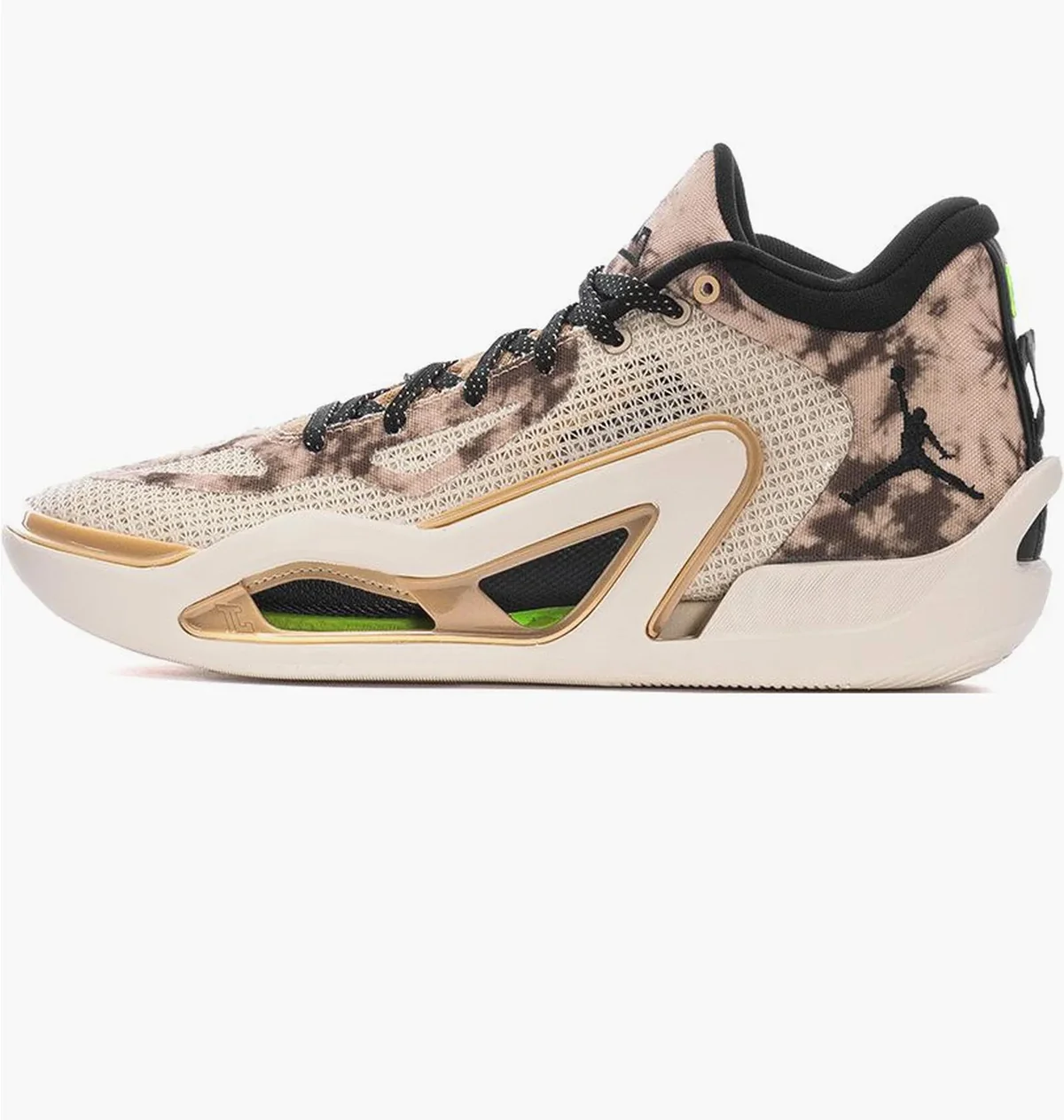 Кросівки чоловічі Jordan Tatum 1, Fossil/Black-Sesame-Electric Green (DZ3320-200)