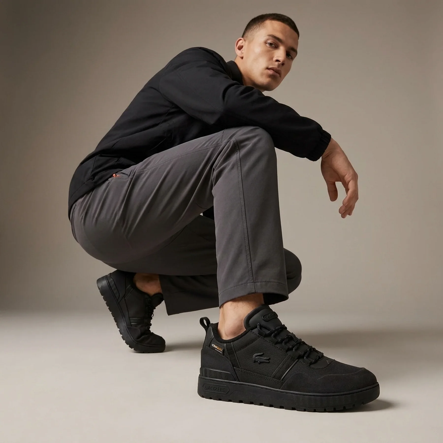 Кросівки чоловічі Lacoste T-Clip Black (748SMA003802H)