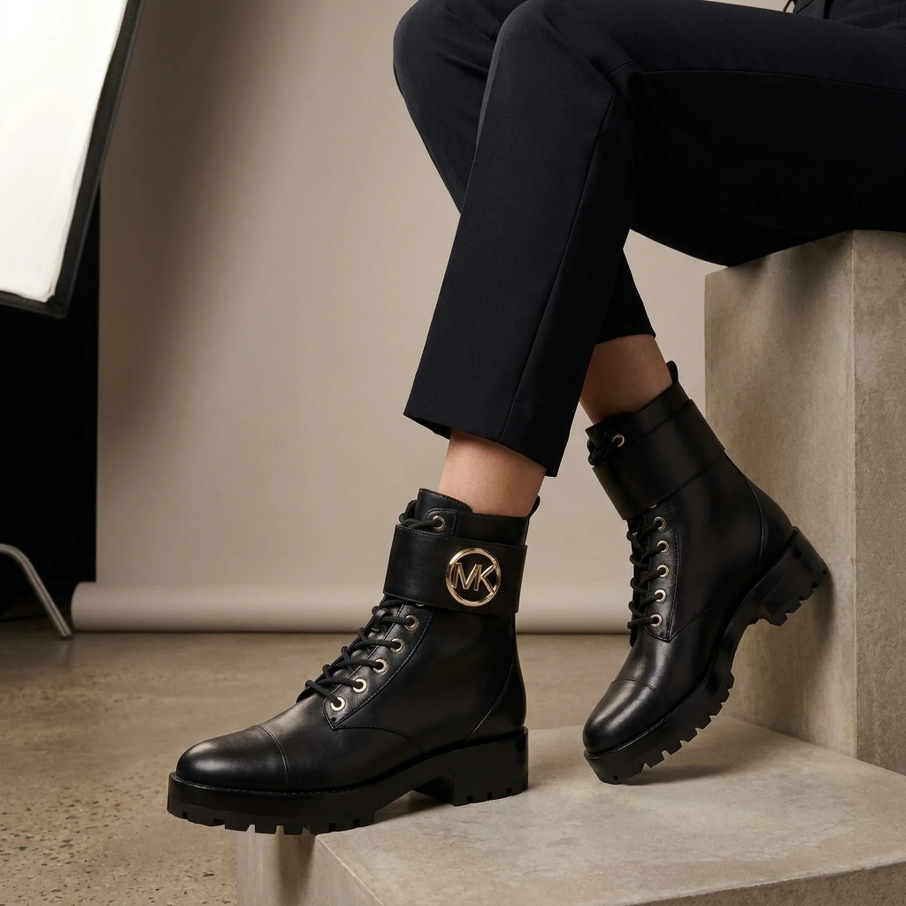 Кросівки чоловічі Michael Kors Tatum Boots Black (40F0TAFB5L)
