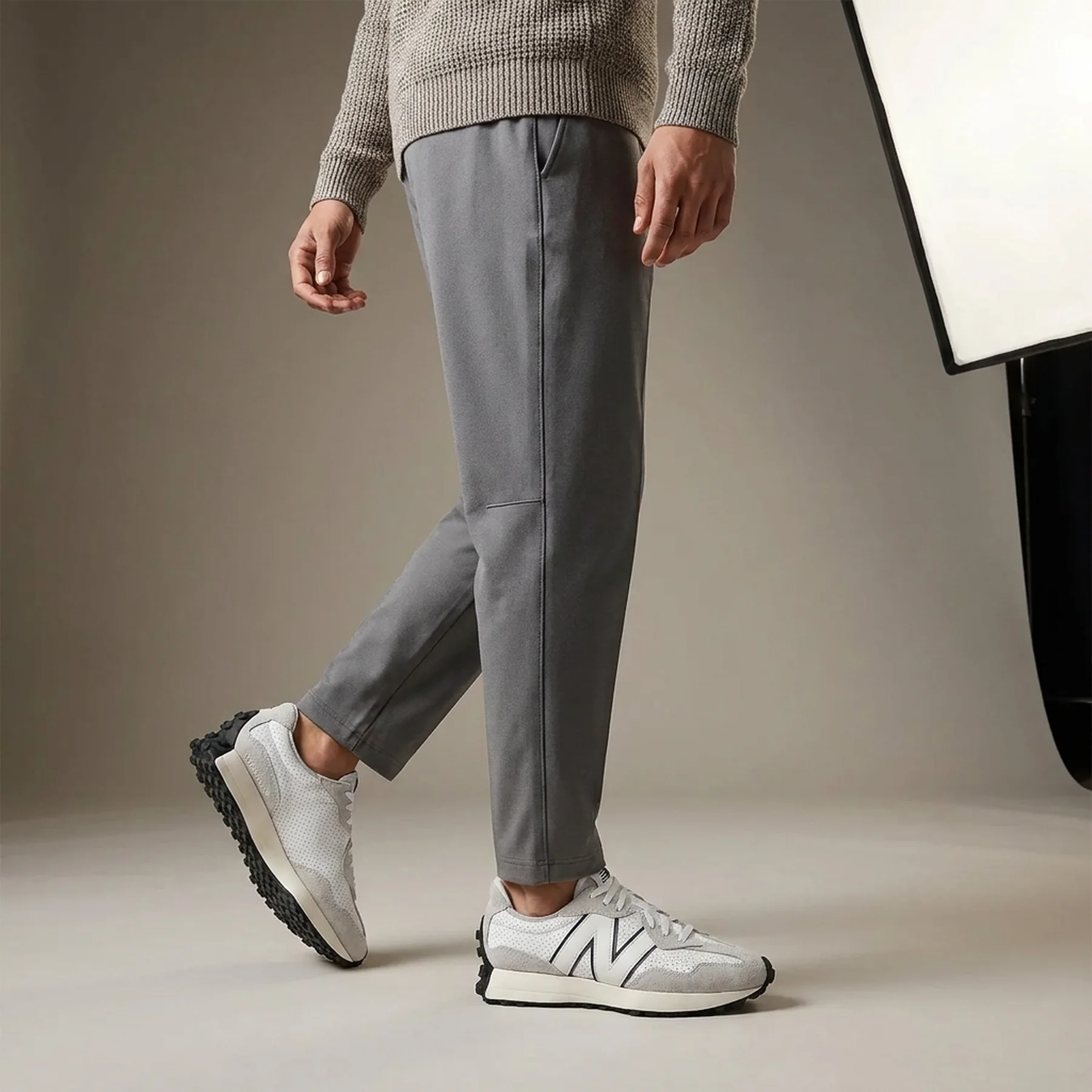 Кросівки чоловічі New Balance 327 Leather White & Grey (MS327NH)