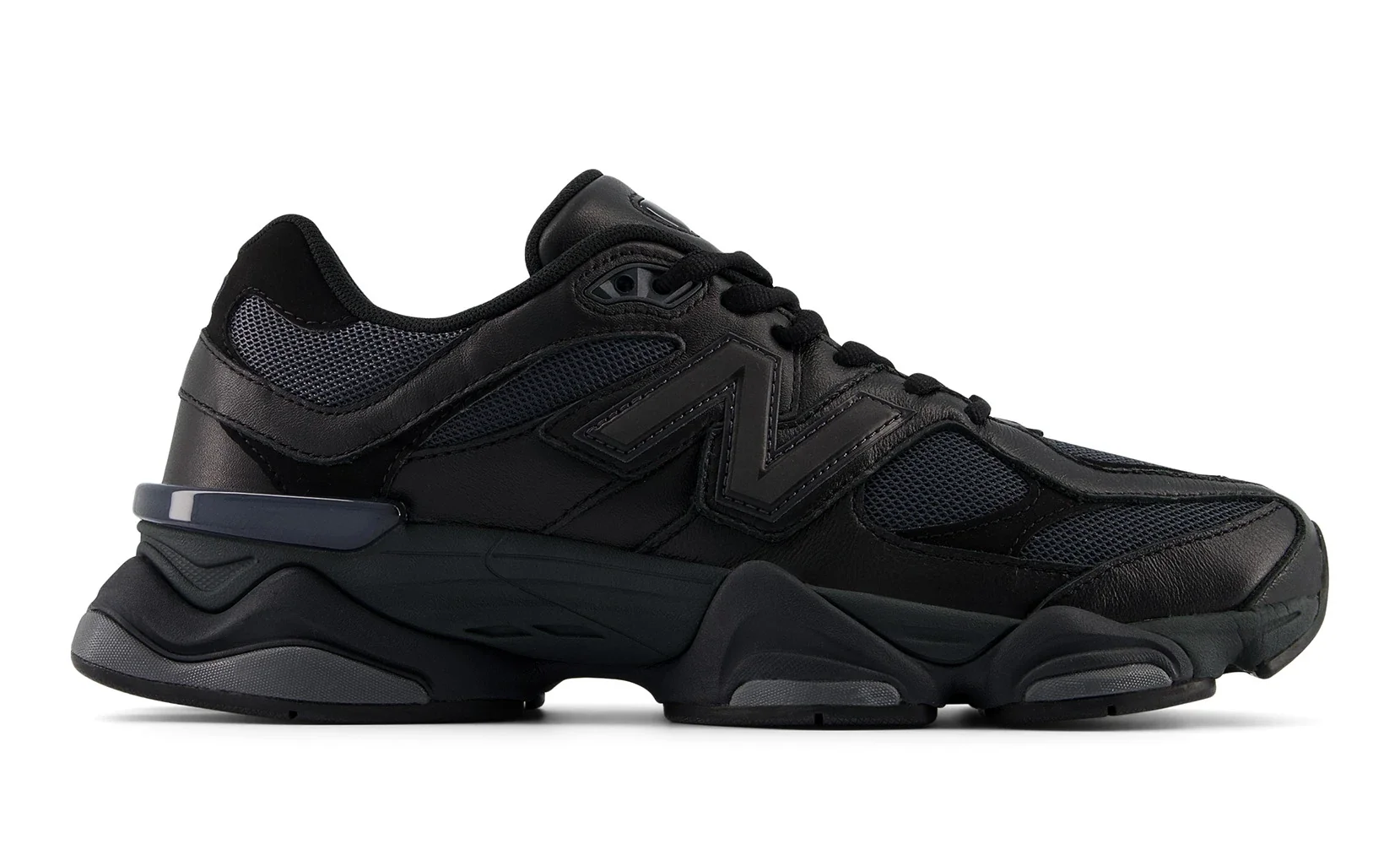 Кросівки чоловічі New Balance 9060 'Triple Black Leather'