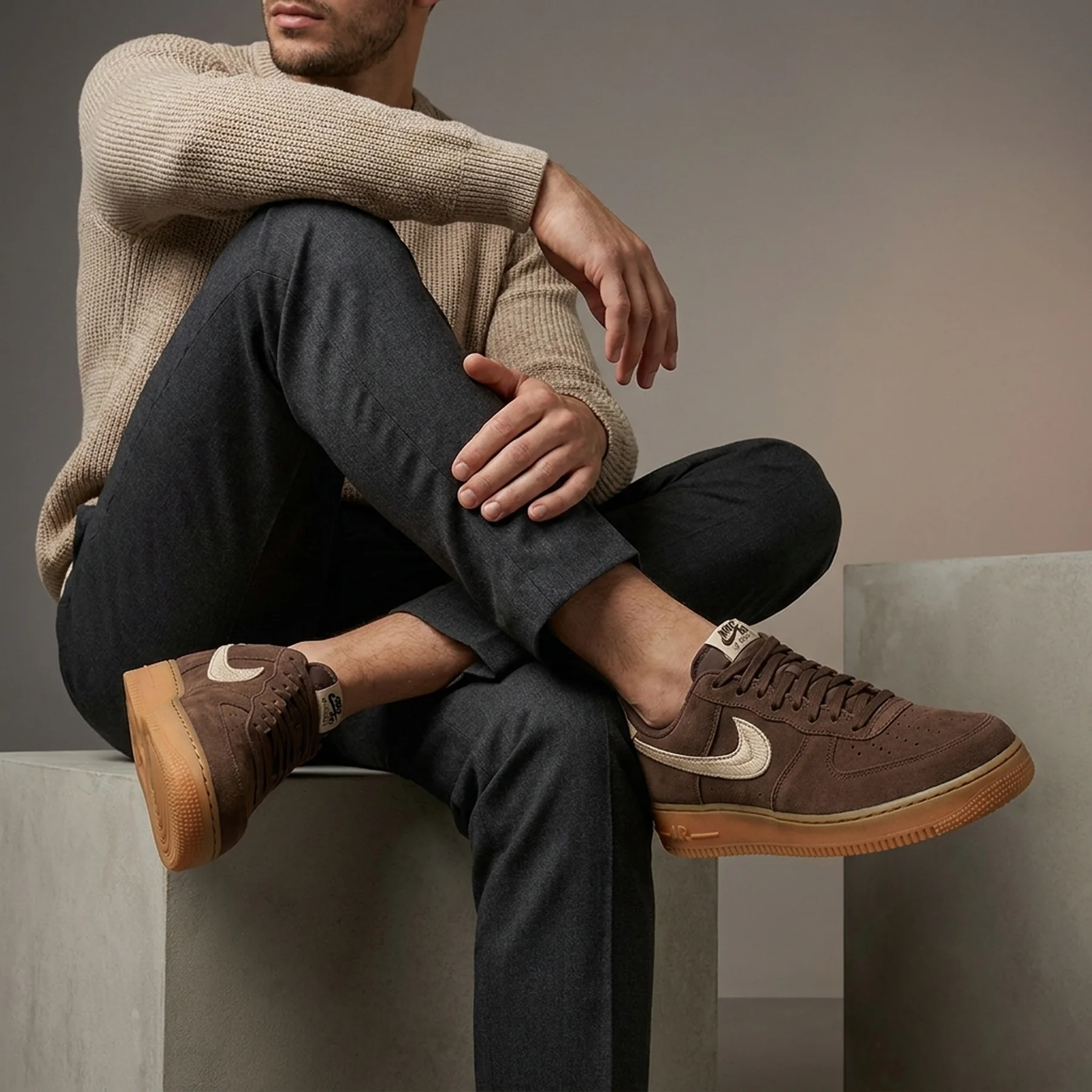 Кросівки чоловічі Nike Air Force 1 07 Lv8 Cob Brown (HJ4465-200)
