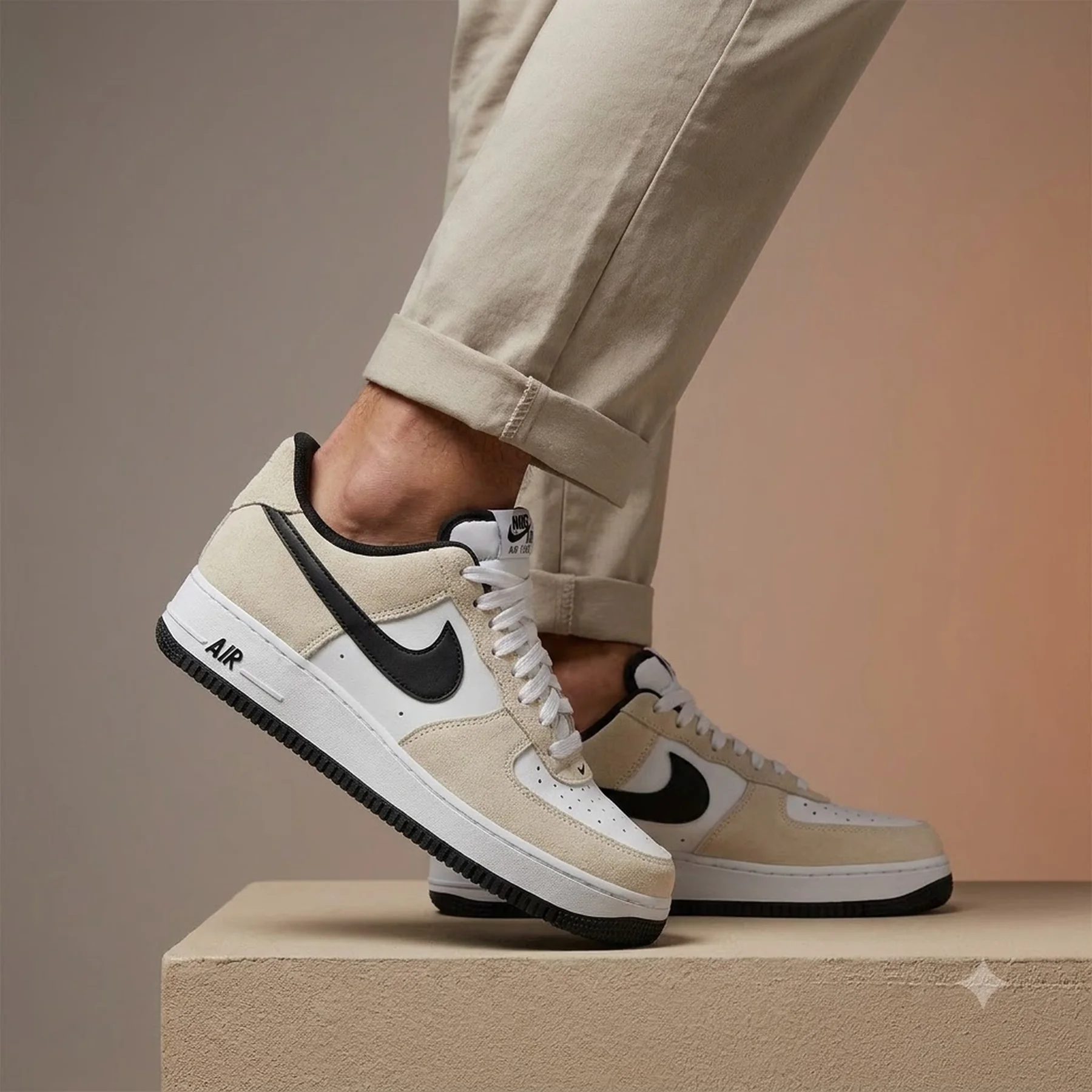 Кросівки чоловічі Nike Air Force 1 07 Lv8 White/Beige (IB6388-100)