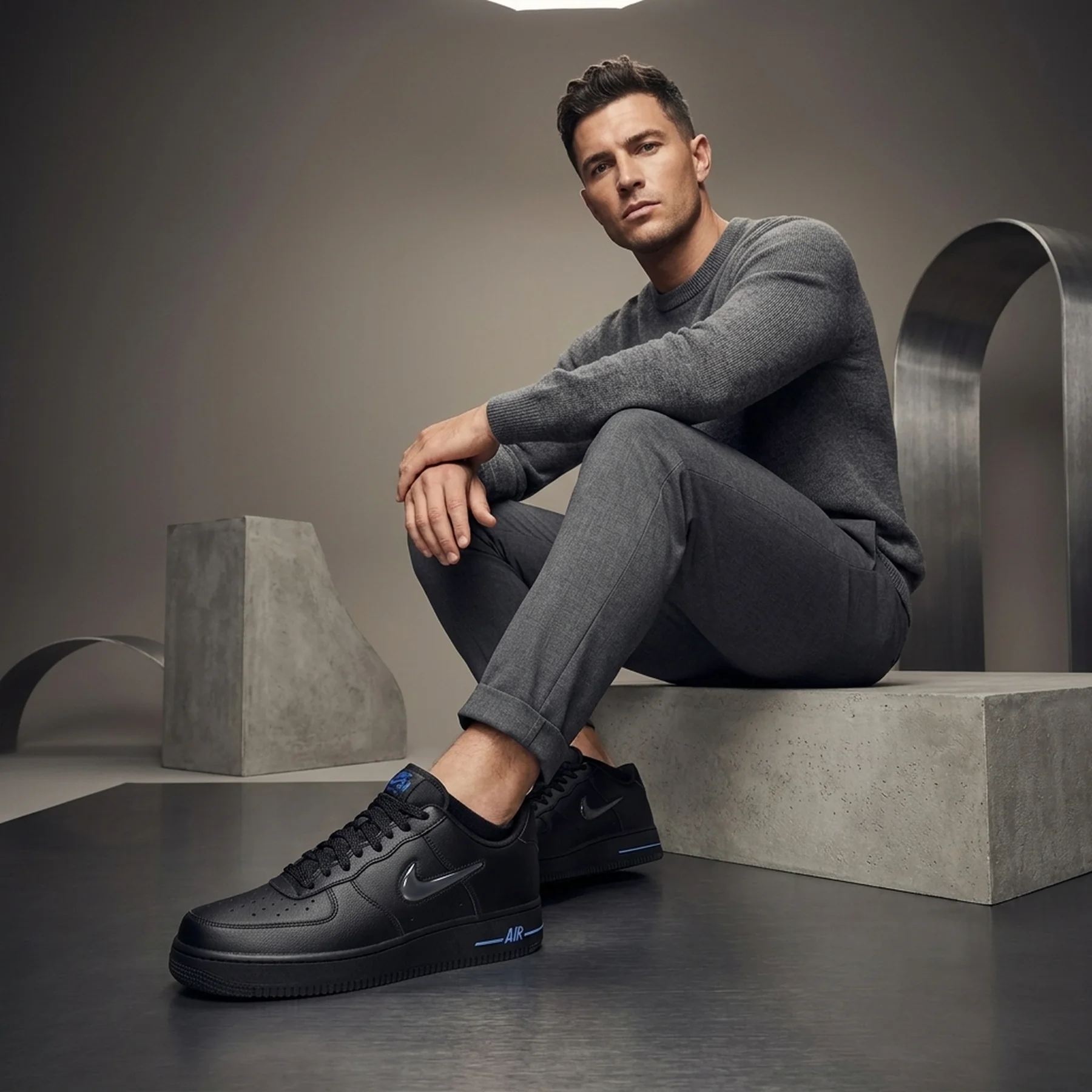 Кросівки чоловічі Nike Air Force 1 Jewel Black (CT3438-002)