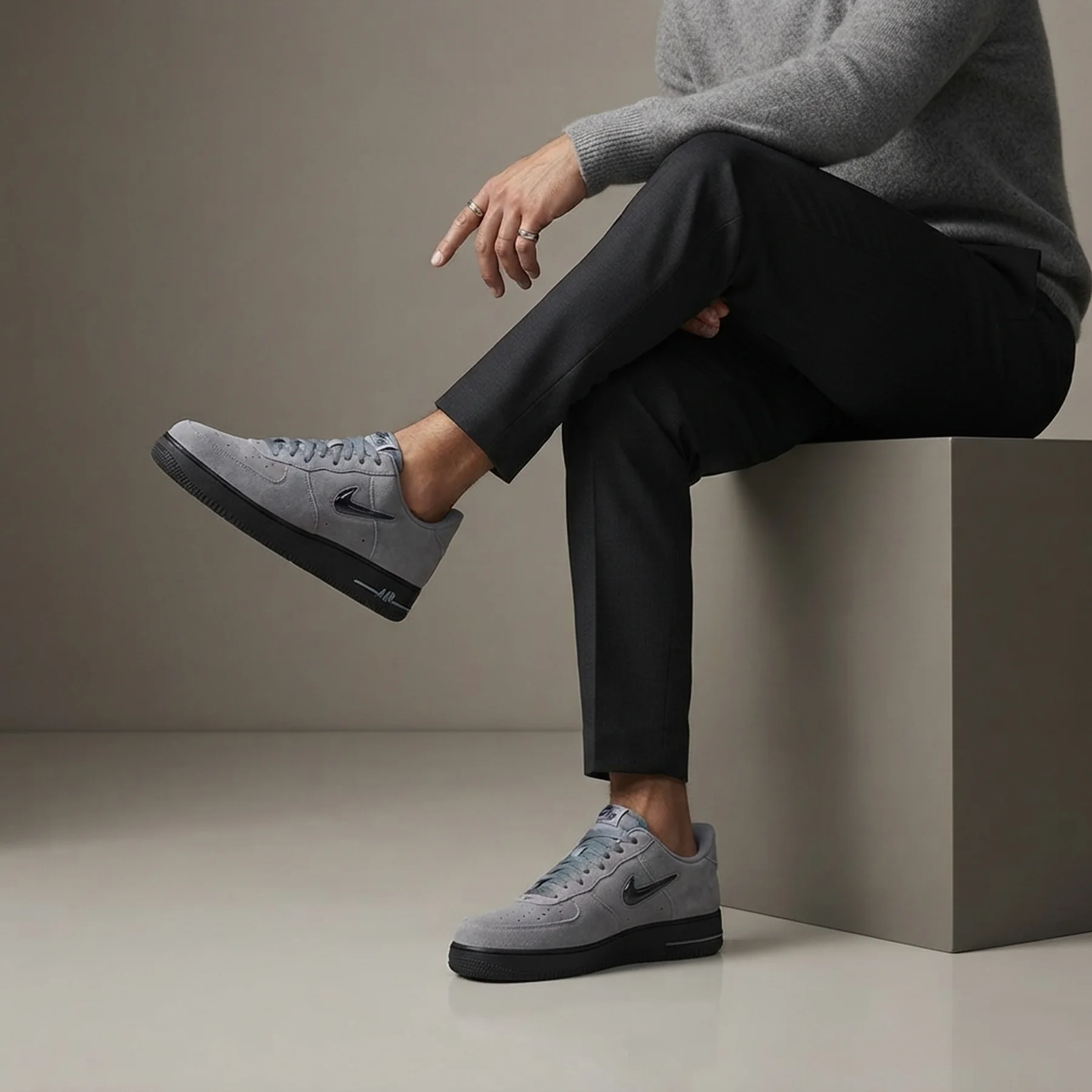Кросівки чоловічі Nike Air Force 1 Jewel Cool Grey (HQ3827-001)