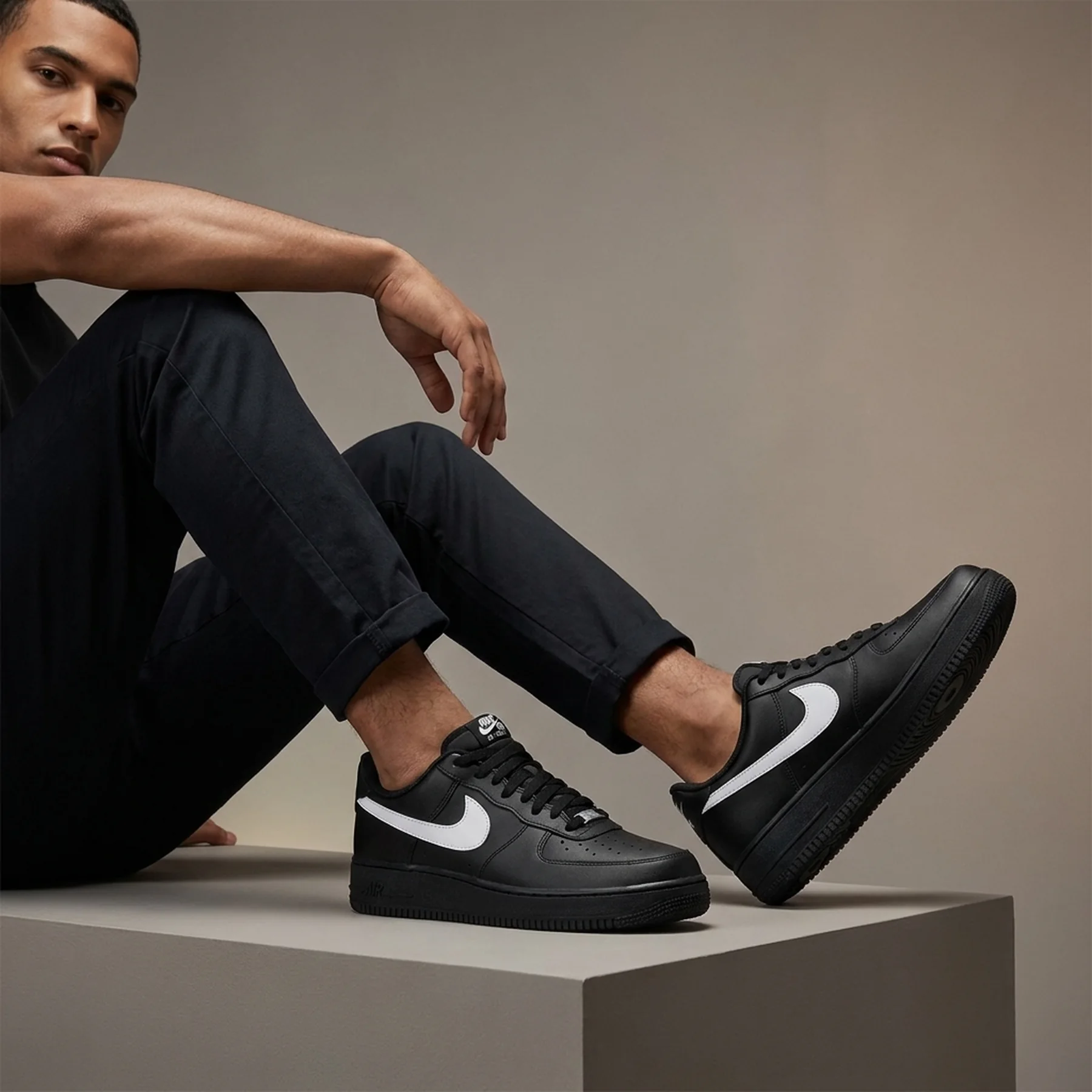 Кросівки чоловічі Nike Air Force 1 Low '07 Black White (FZ0627-010)