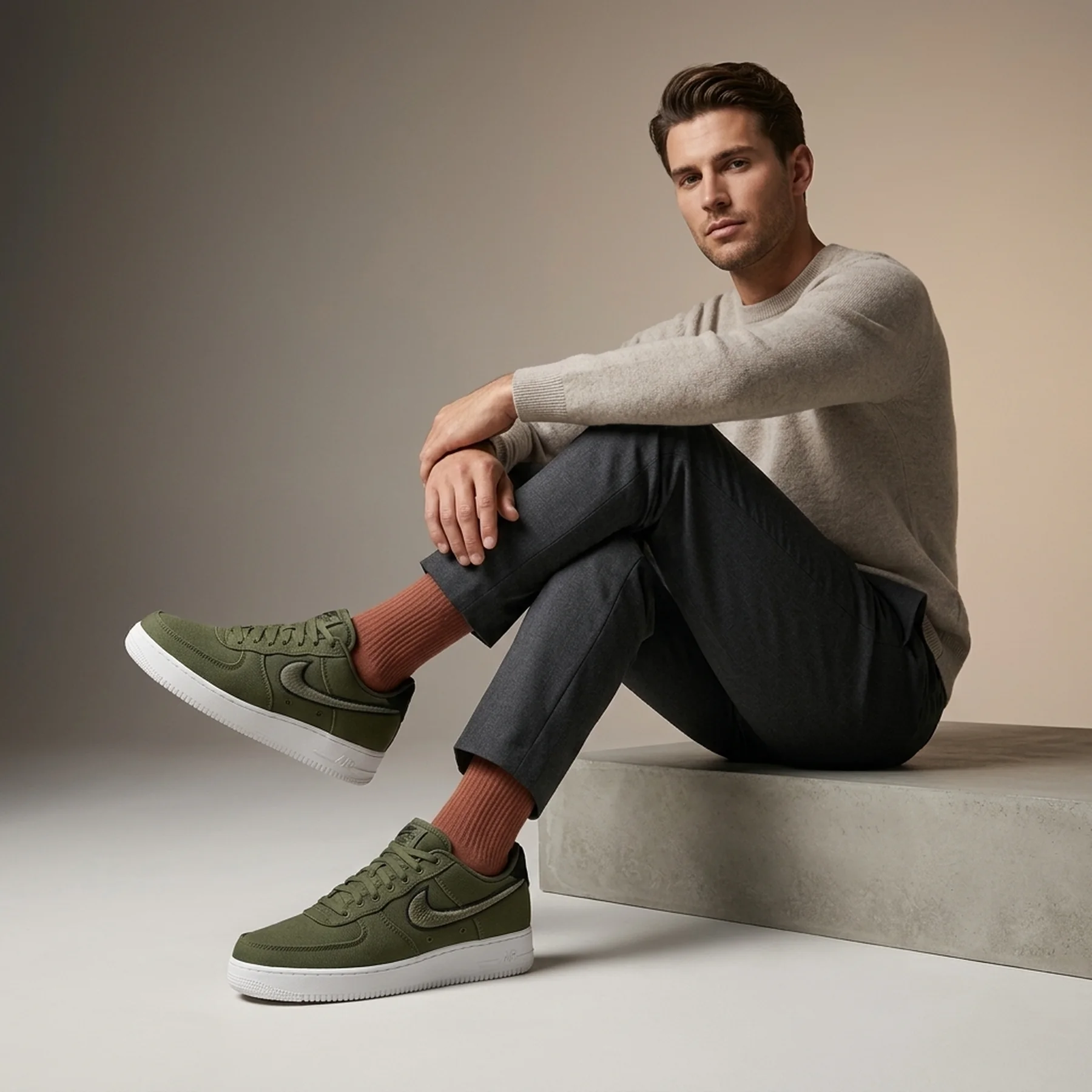 Кросівки чоловічі Nike Air Force 1 Low Canvas Green (HV1204-301)