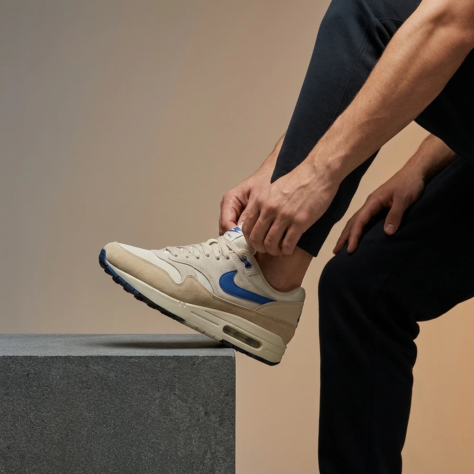Кросівки чоловічі Nike Air Max 1 86 Premium Beige/Blue (DO9844-101)