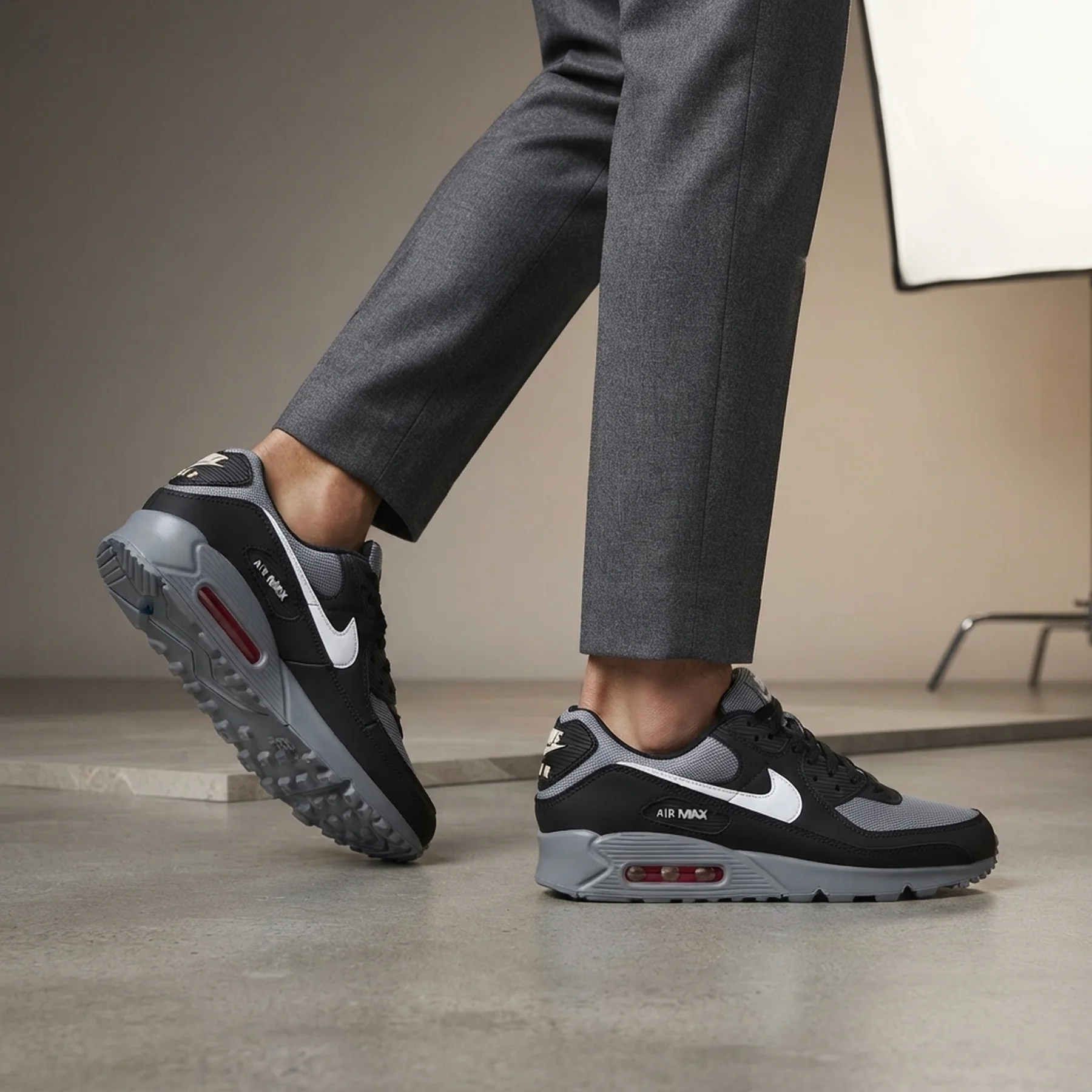 Кросівки чоловічі Nike Air Max 90 Jd Black/Grey (IM5989-010)
