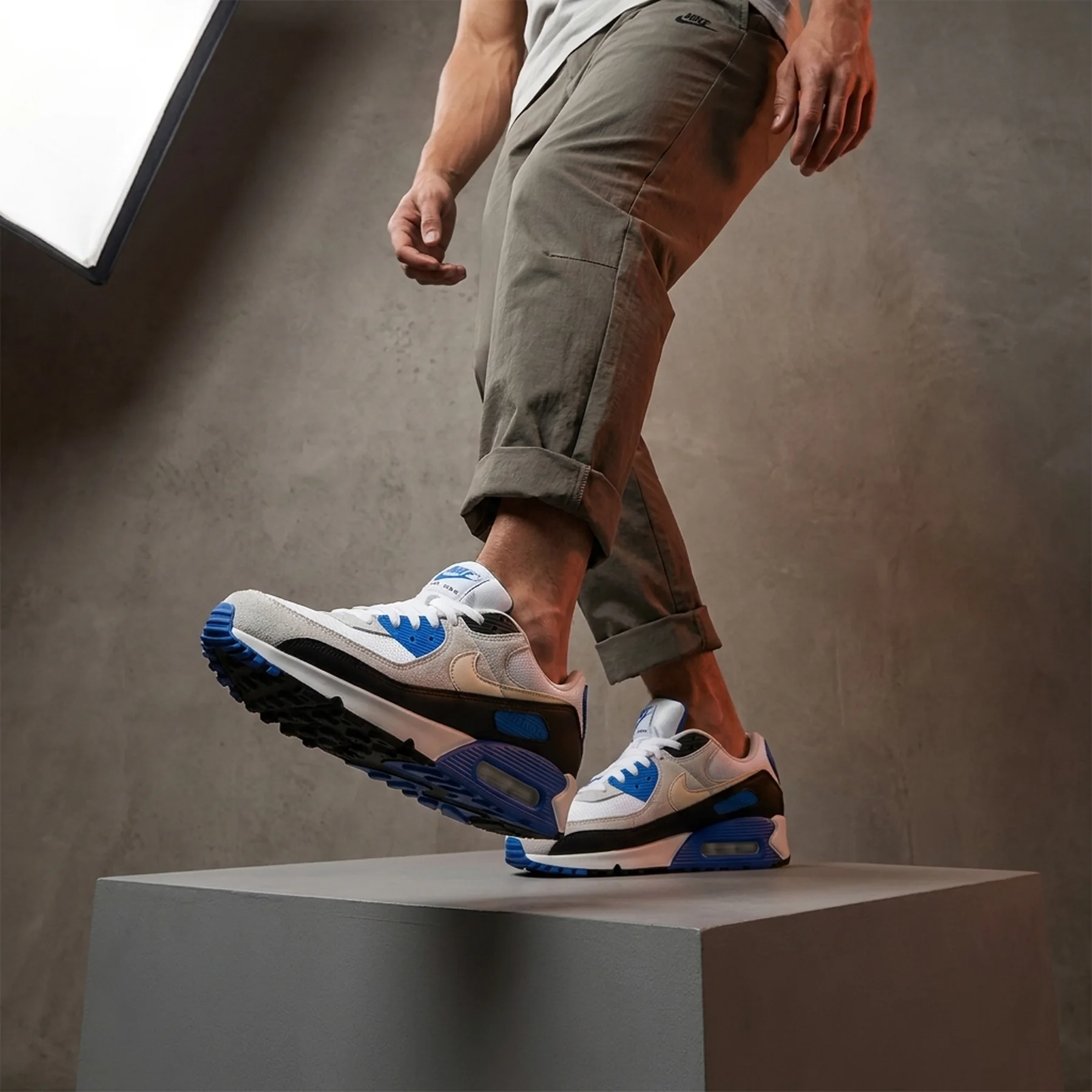 Кросівки чоловічі Nike Air Max 90 Prm Grey/White (HF3449-100)