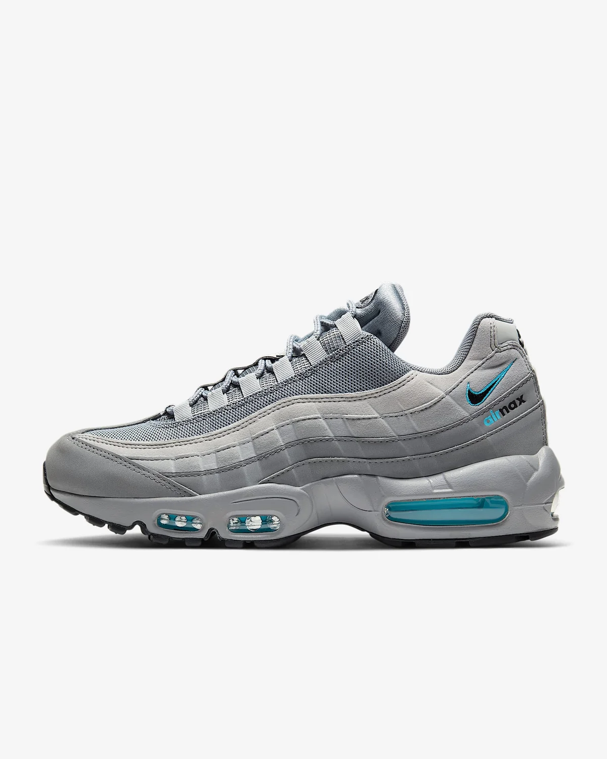 Кросівки чоловічі Nike Air Max 95 Retro Logo Grey Aqua (CV1635-001)