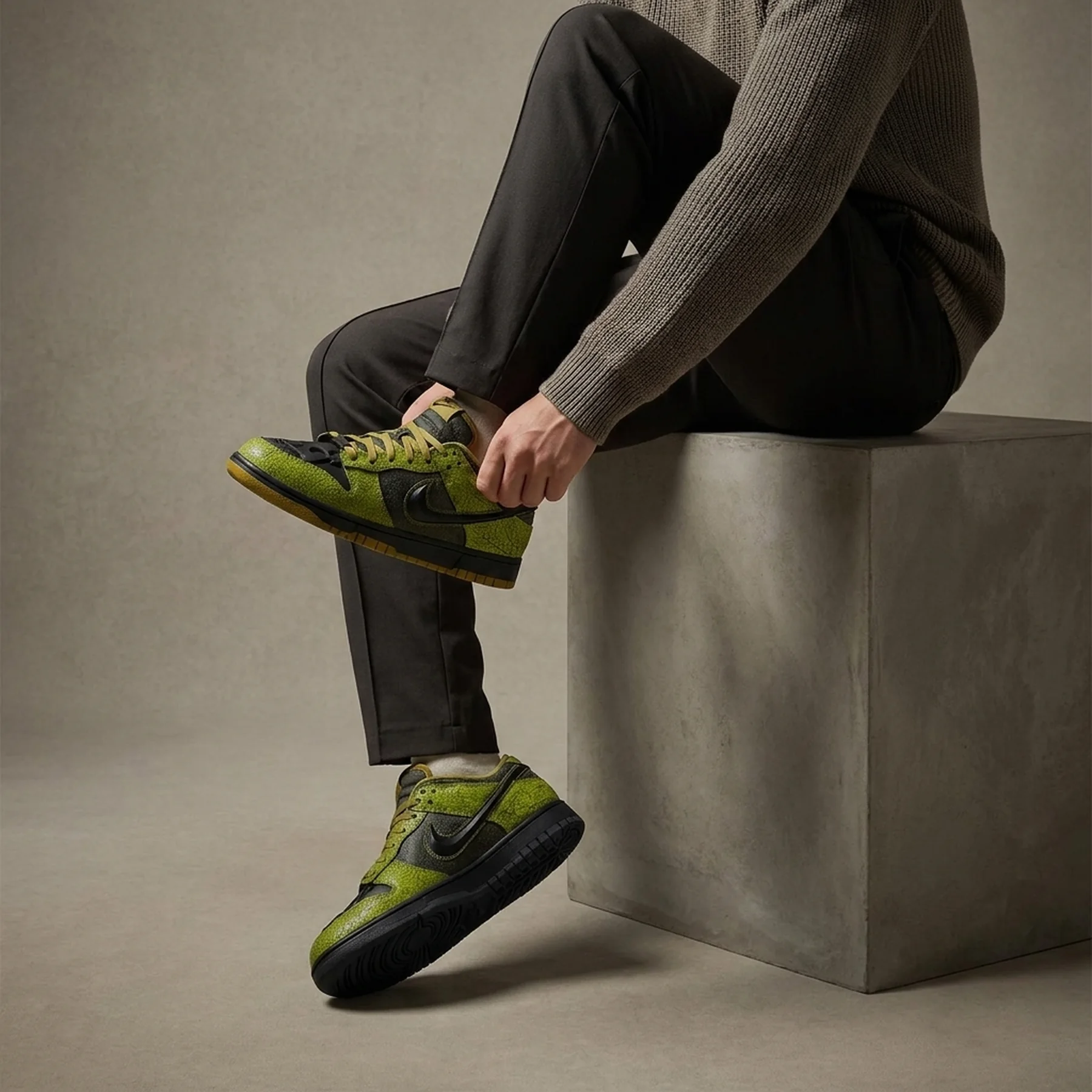 Кросівки чоловічі Nike Dunk Low Retro Qs Green/Black Hv6103-300 (HV6103-300)