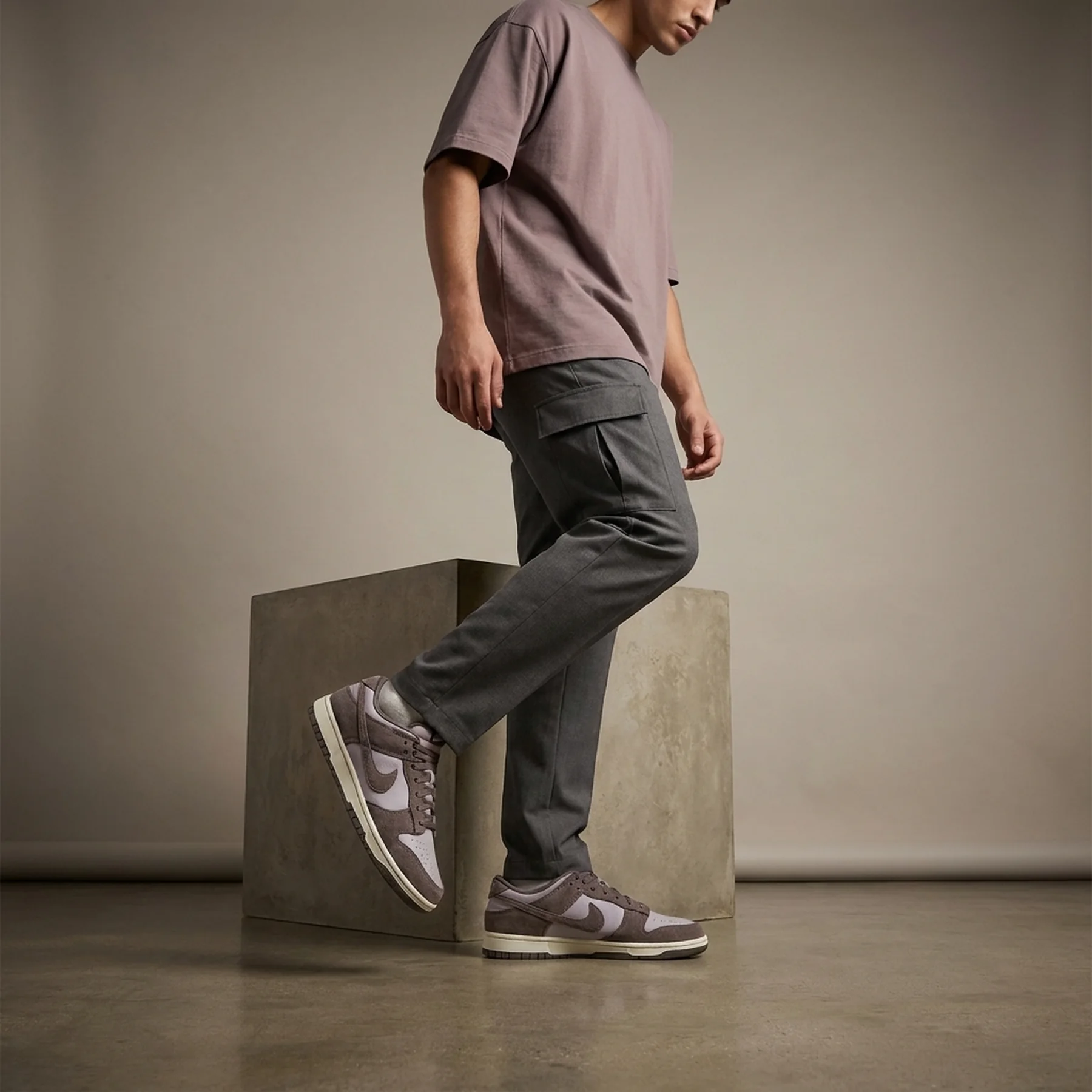 Кросівки чоловічі Nike Dunk Low SE 'Platinum Violet Cave Stone'