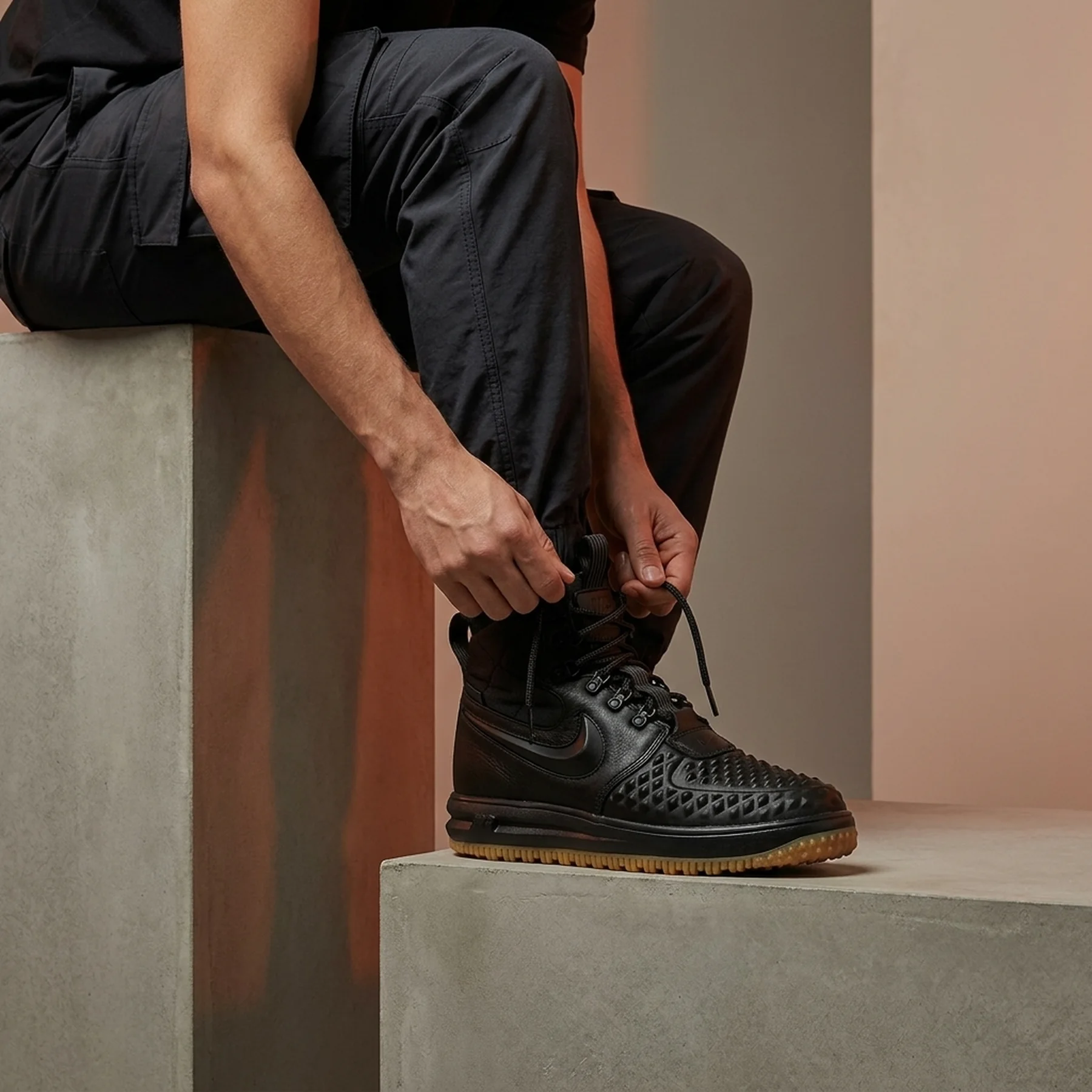 Кросівки чоловічі Nike Lunar Force 1 Duckboot "Black" (805899-003)