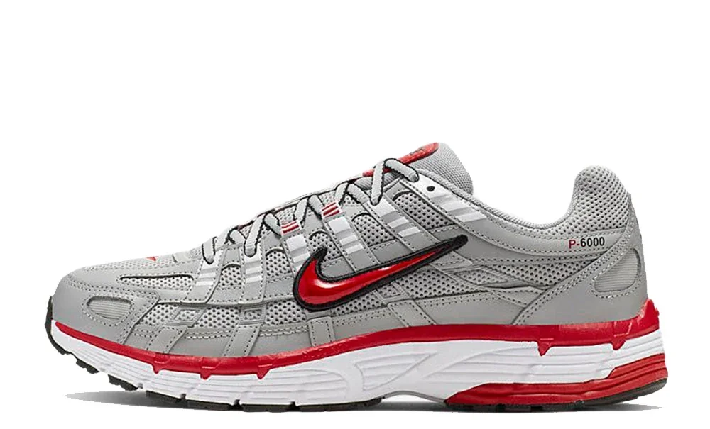 Кросівки чоловічі Nike P-6000 Flat Silver/Red (CD6404-001)