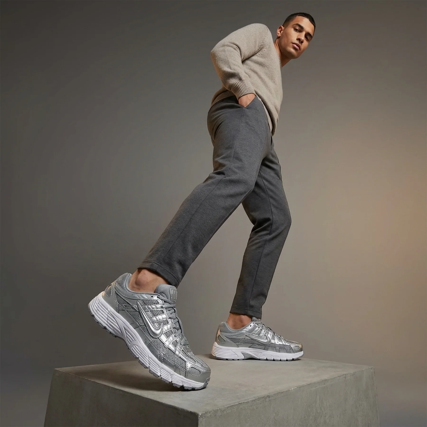 Кросівки чоловічі Nike P-6000 (Gs) Metallic/Grey (HV5064-004)