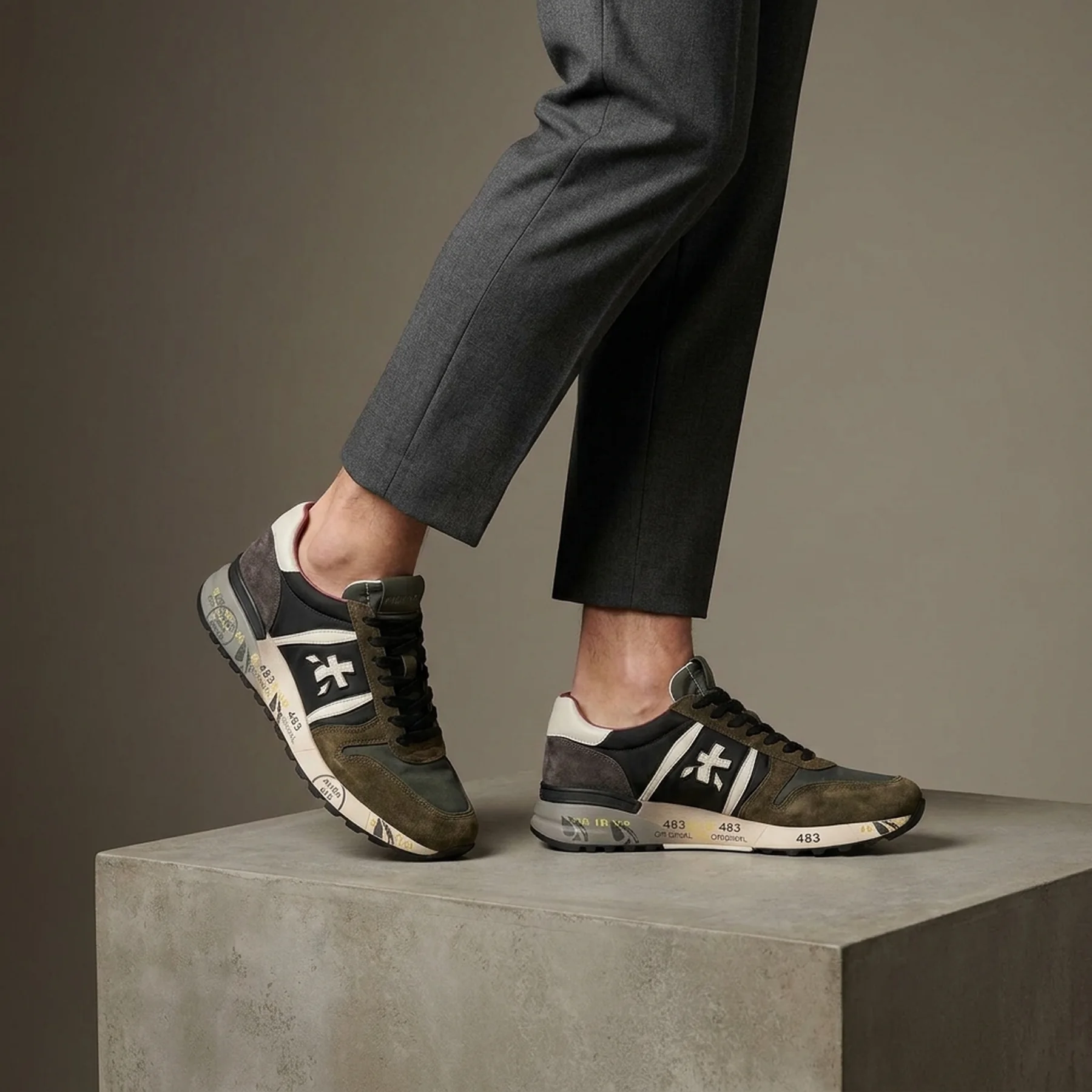 Кросівки чоловічі Premiata Lander 6905 Olive (LANDER-6905)