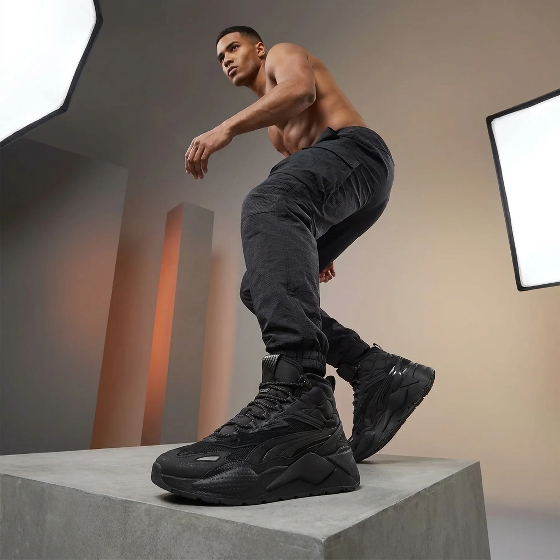 Кросівки чоловічі Puma RS-X High 'Black Shadow Grey'