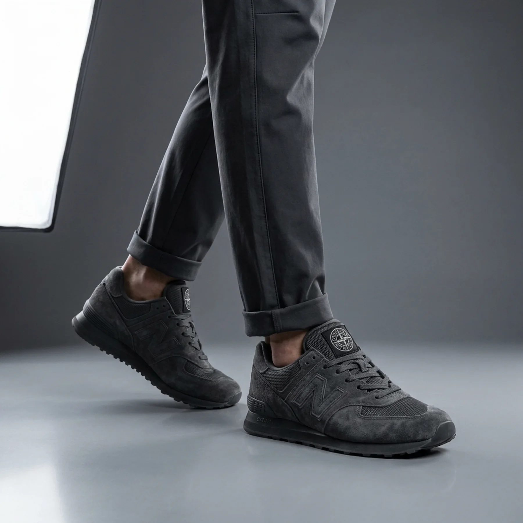 Кросівки чоловічі Stone Island X New Balance 574 Ghost Trainers