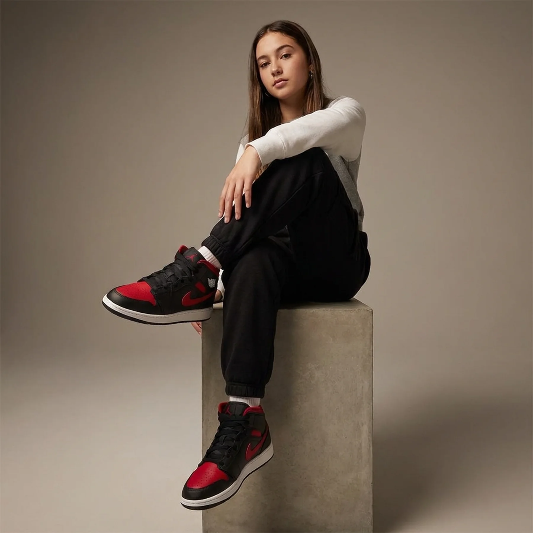 Кросівки дитячі Jordan 1 Mid (Gs) Black (DQ8423-067)