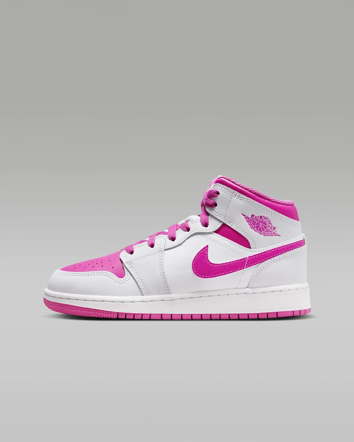 Кросівки дитячі Jordan 1 Mid Gs White/Pink (FD8780-500)