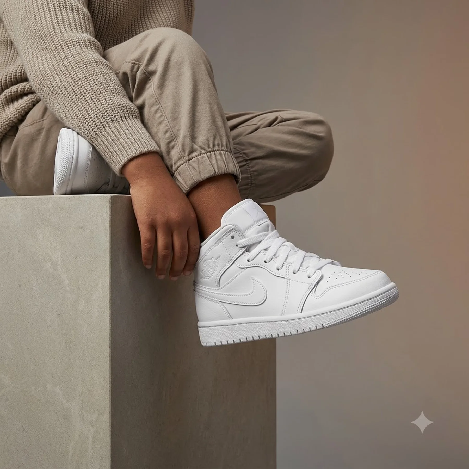 Кросівки дитячі Jordan Air 1 Mid (Ps) (640734-130)