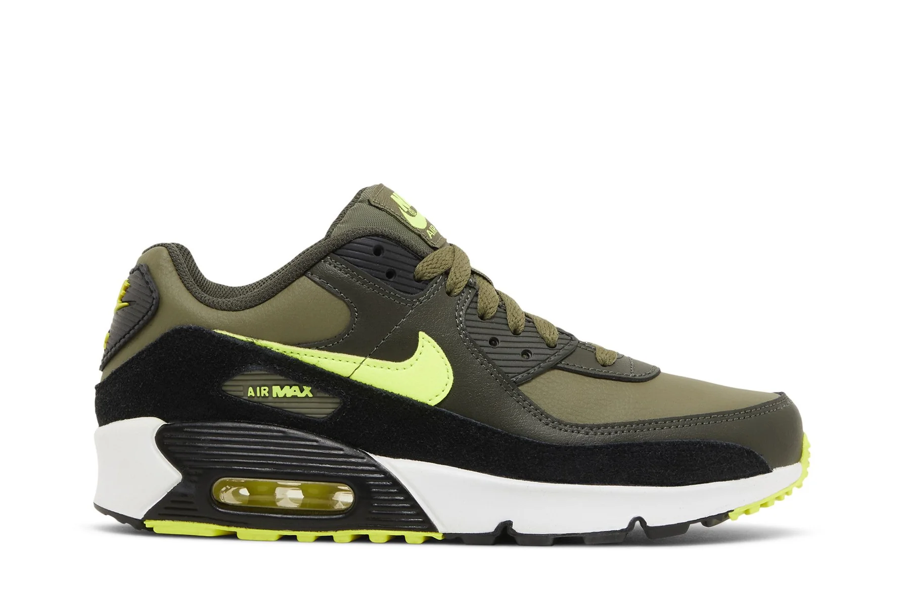 Кросівки дитячі Nike Air Max 90 Leather GS 'Medium Olive Volt'