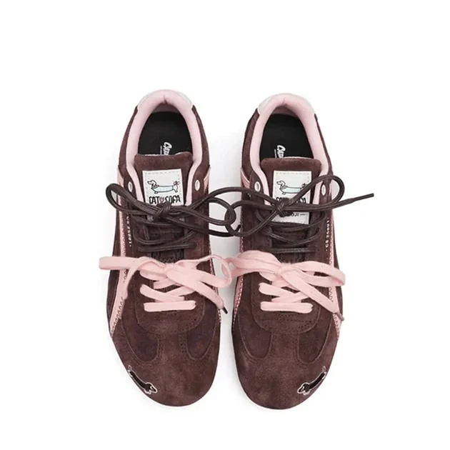 Кросівки Emoji Dachshund Brown Pink