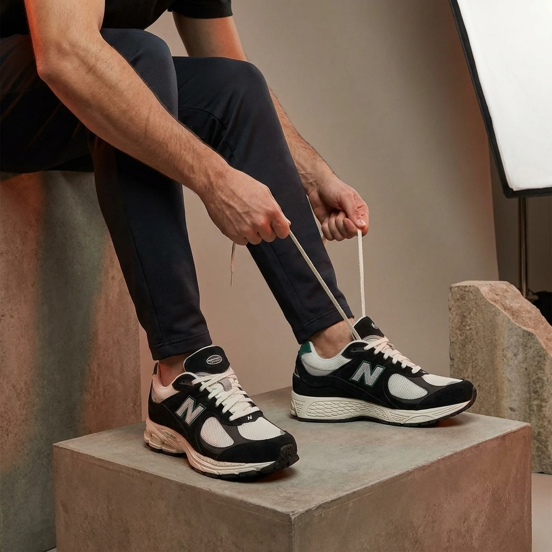 Кросівки New Balance 2002R 'Black Marsh Green'