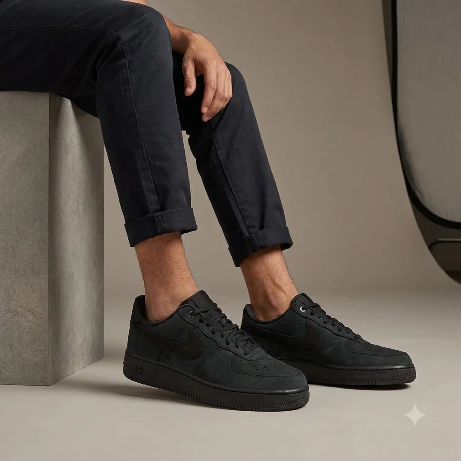 Кросівки Nike Air Force 1 Low Black Nubuck